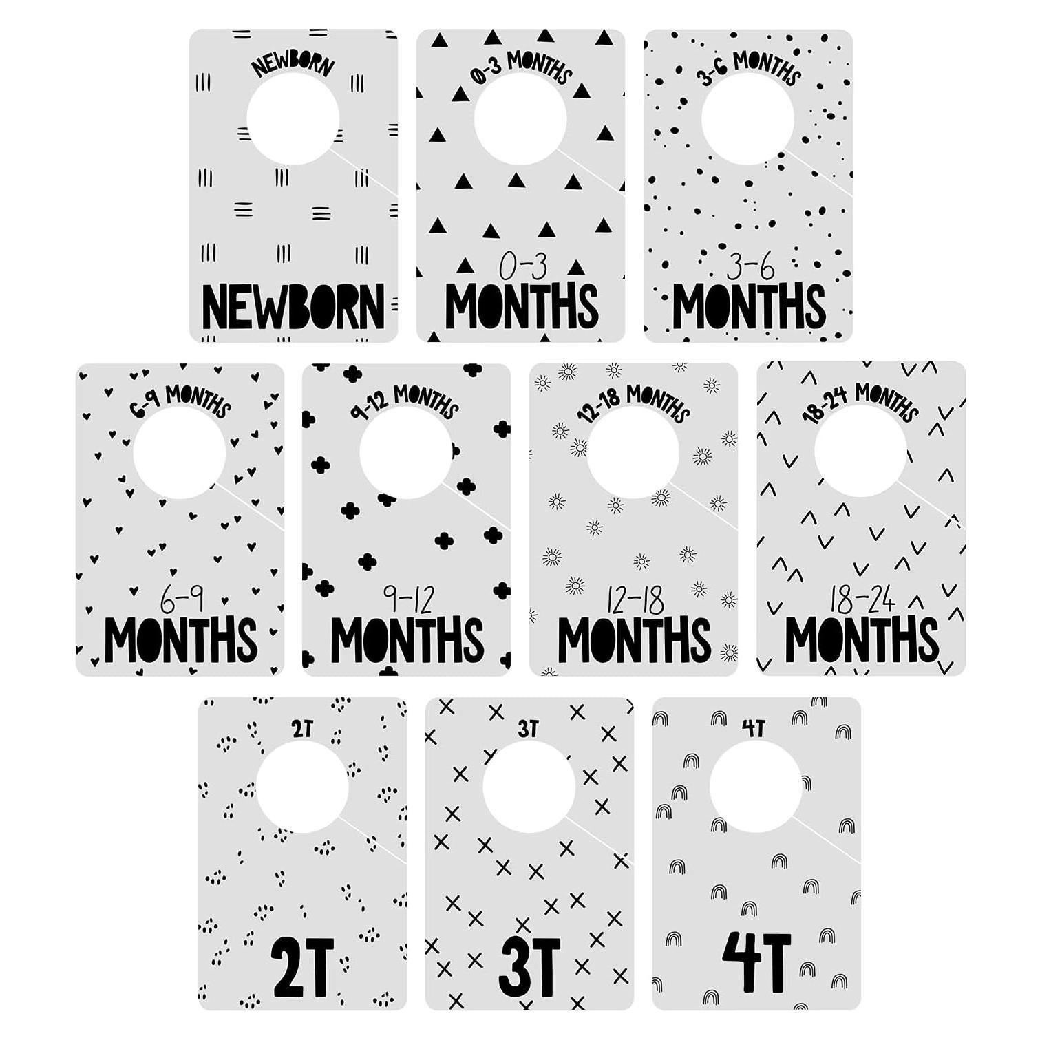 Divisores de Ropa para Bebés Canopy Street - 10 Piezas Gris