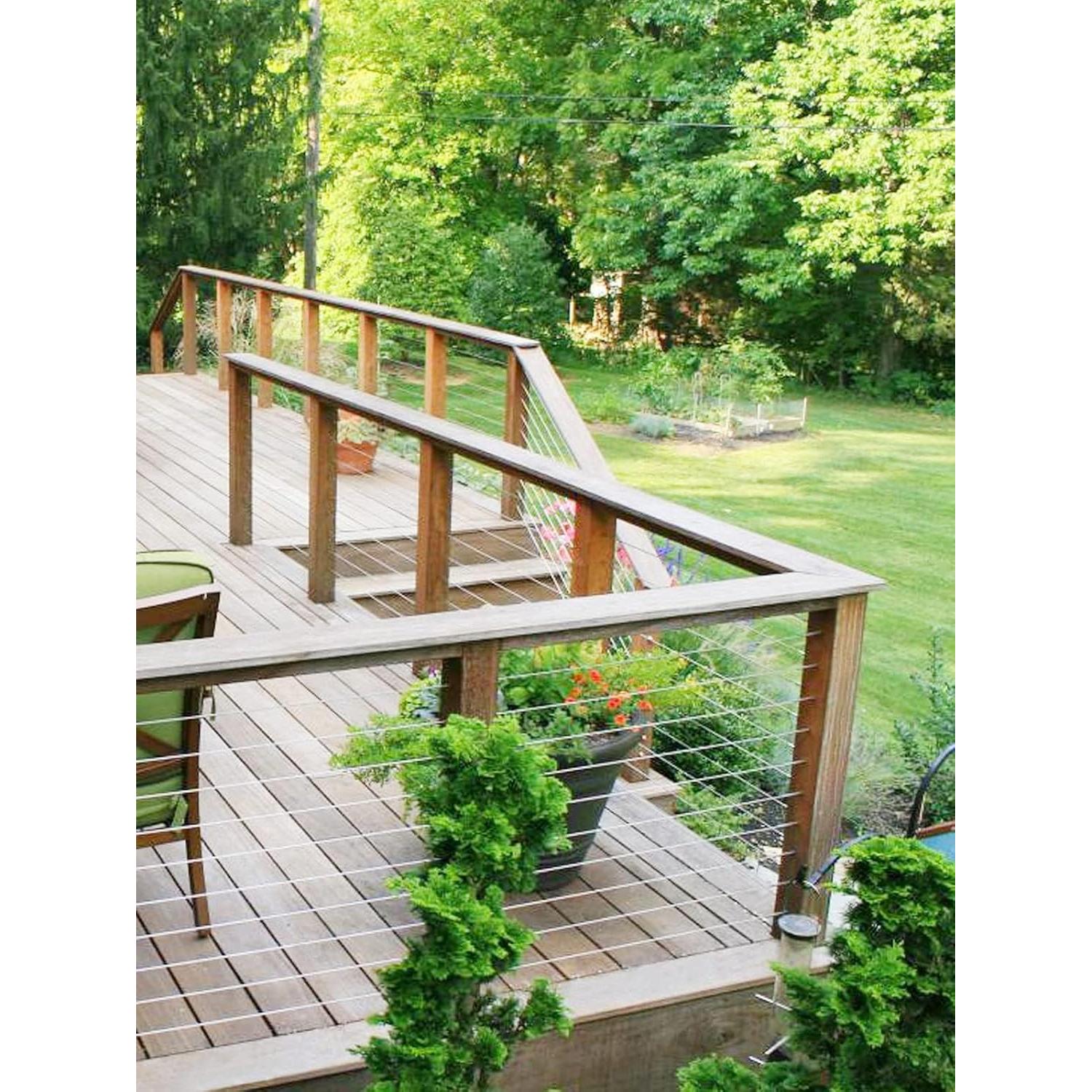 Cable de Acero Inoxidable 1/8" TooTaci 30m con Ojetes y Manguitos