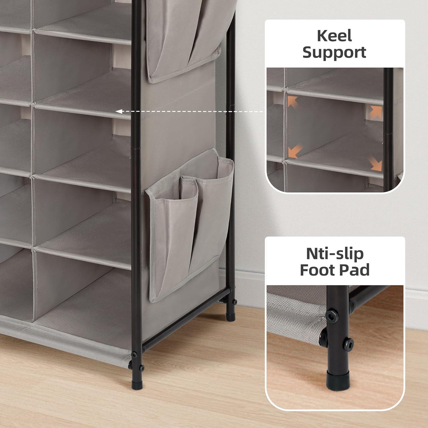 Organizador de Zapatos STORAGE MANIAC 10 Cubos Gris 81.3 cm