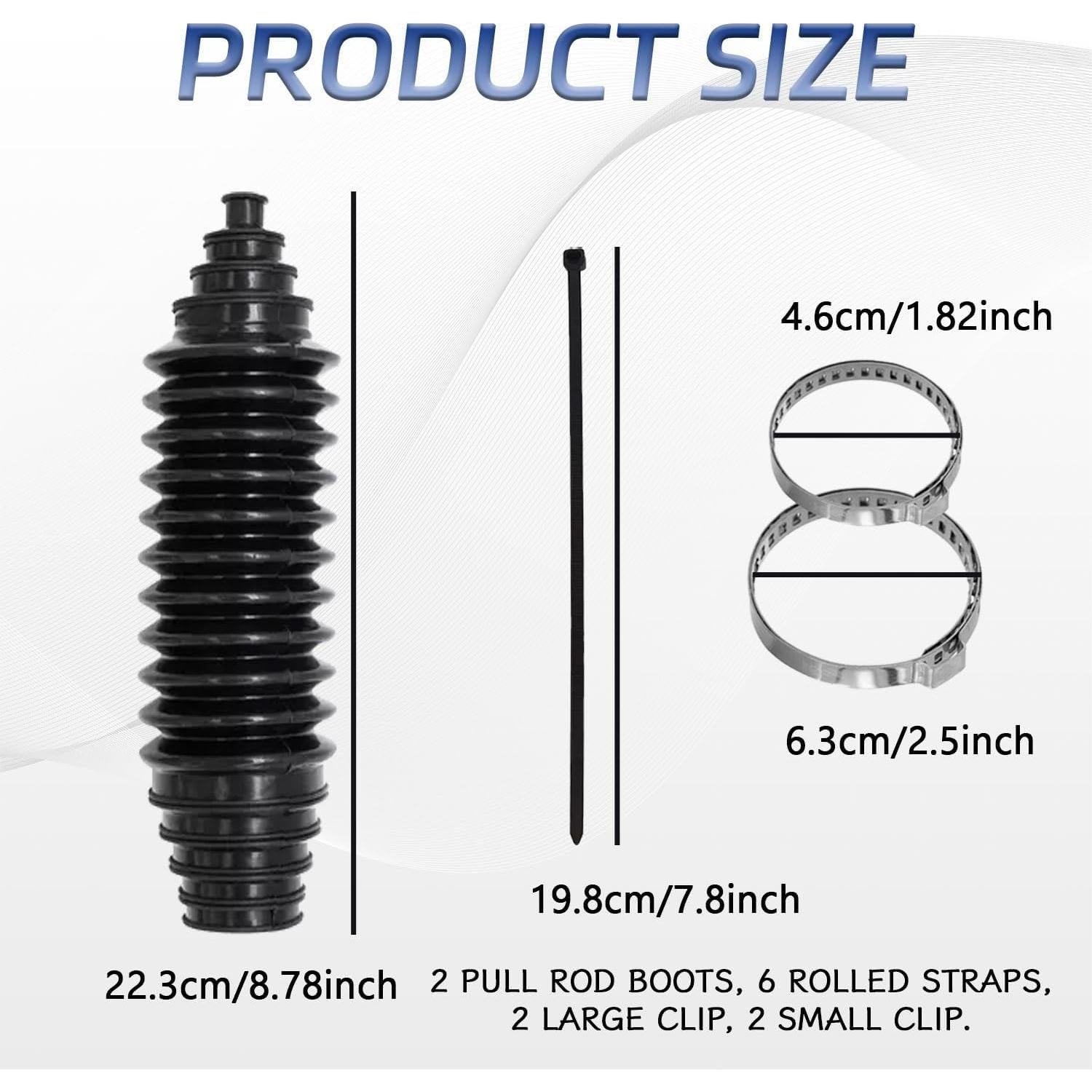 Kit de Botas de Rótula y Piñón QQWD - Silicona Negra 22.5cm