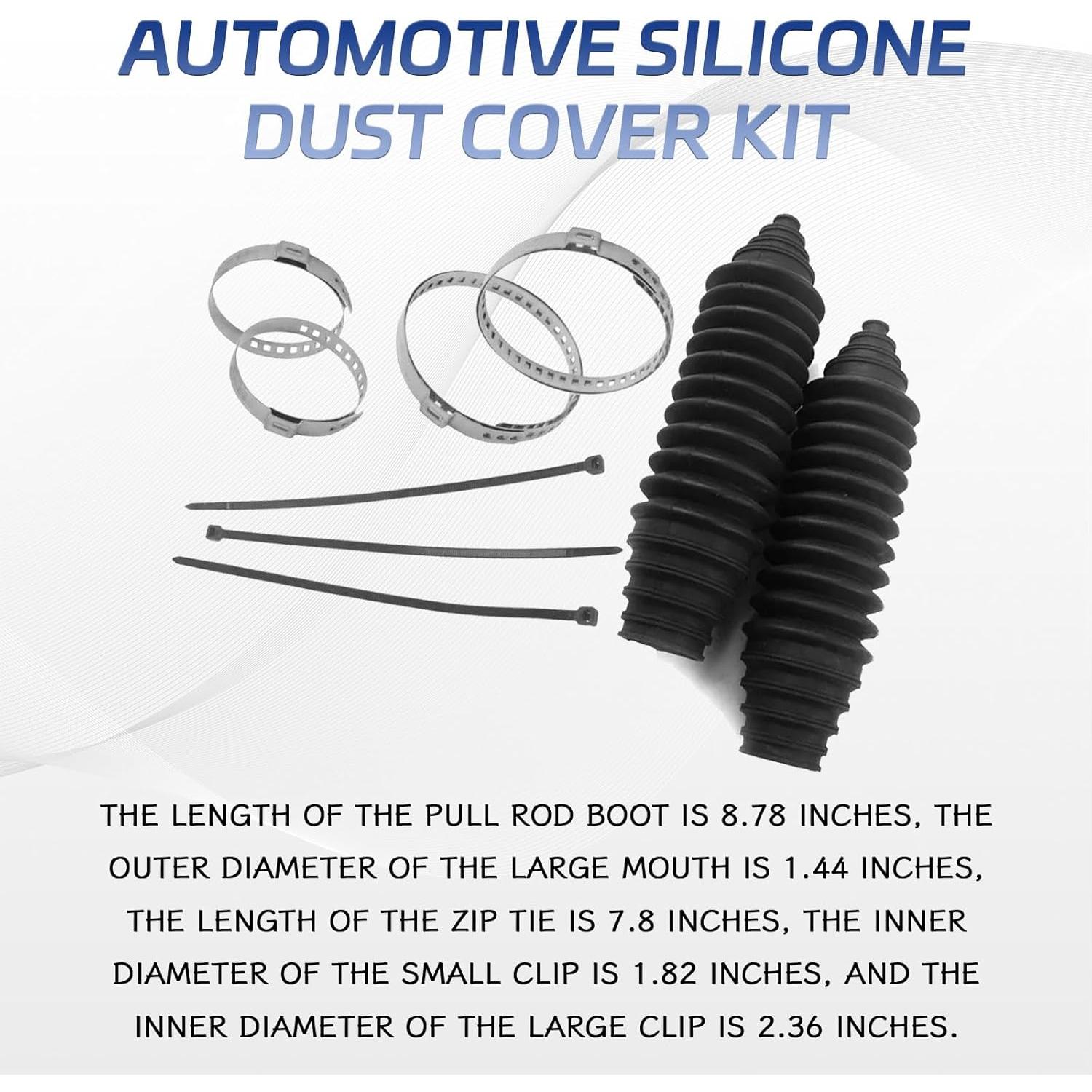 Kit de Botas de Rótula y Piñón QQWD - Silicona Negra 22.5cm