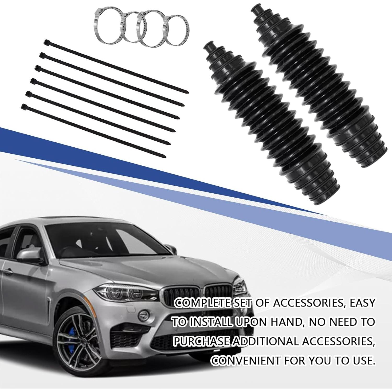 Kit de Botas de Rótula y Piñón QQWD - Silicona Negra 22.5cm