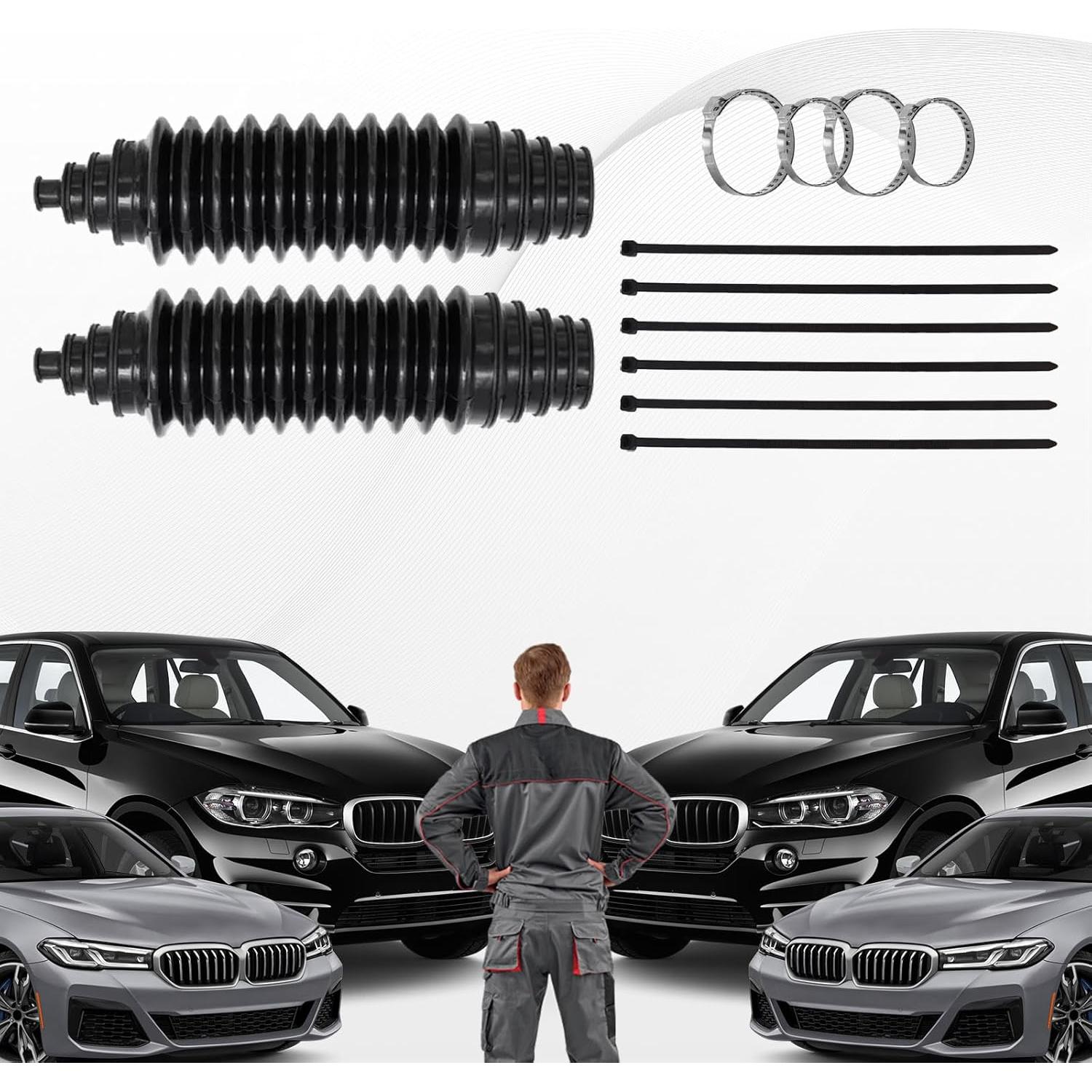 Kit de Botas de Rótula y Piñón QQWD - Silicona Negra 22.5cm