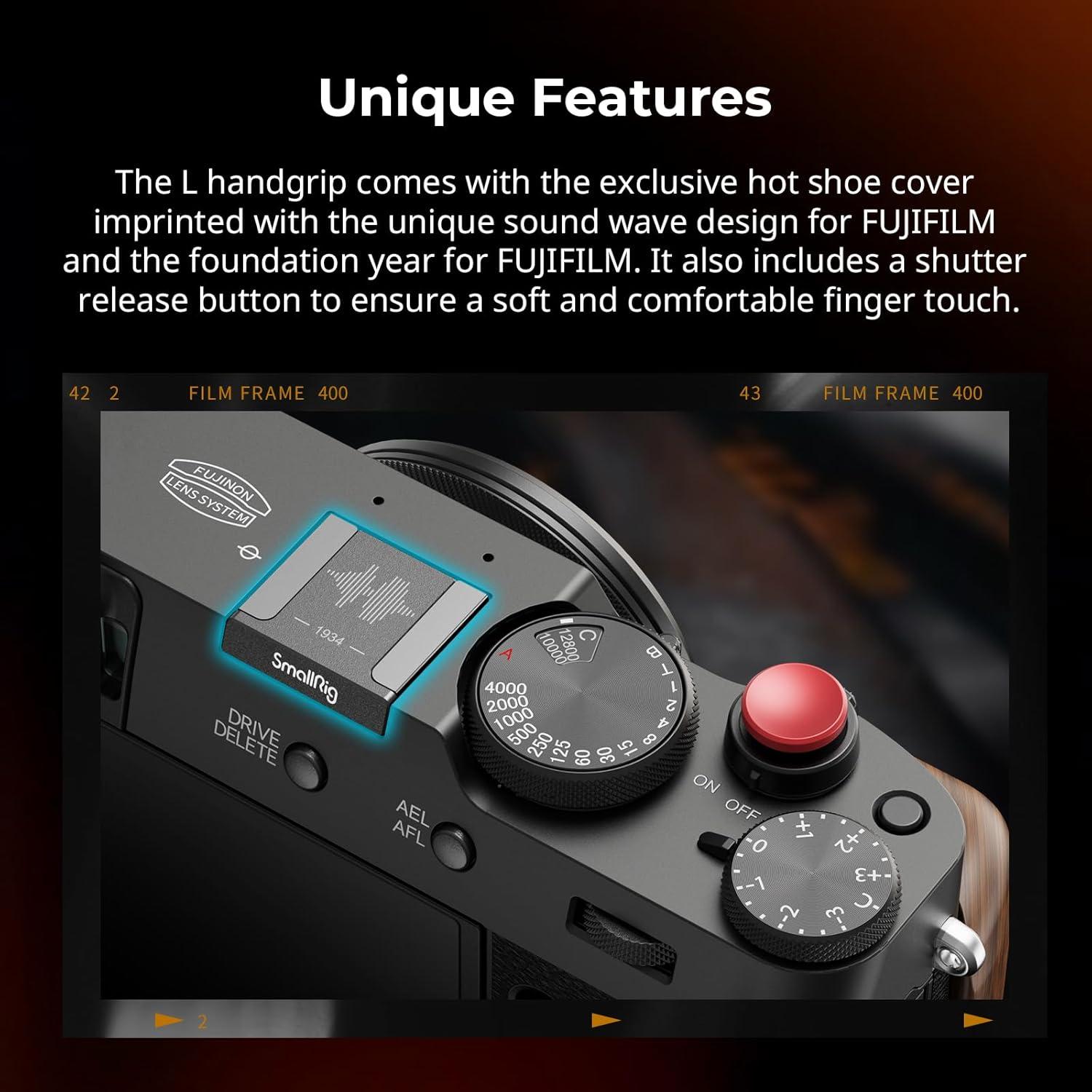 Mango en L de Madera SMALLRIG 4805 para FUJIFILM X100VI/X100V