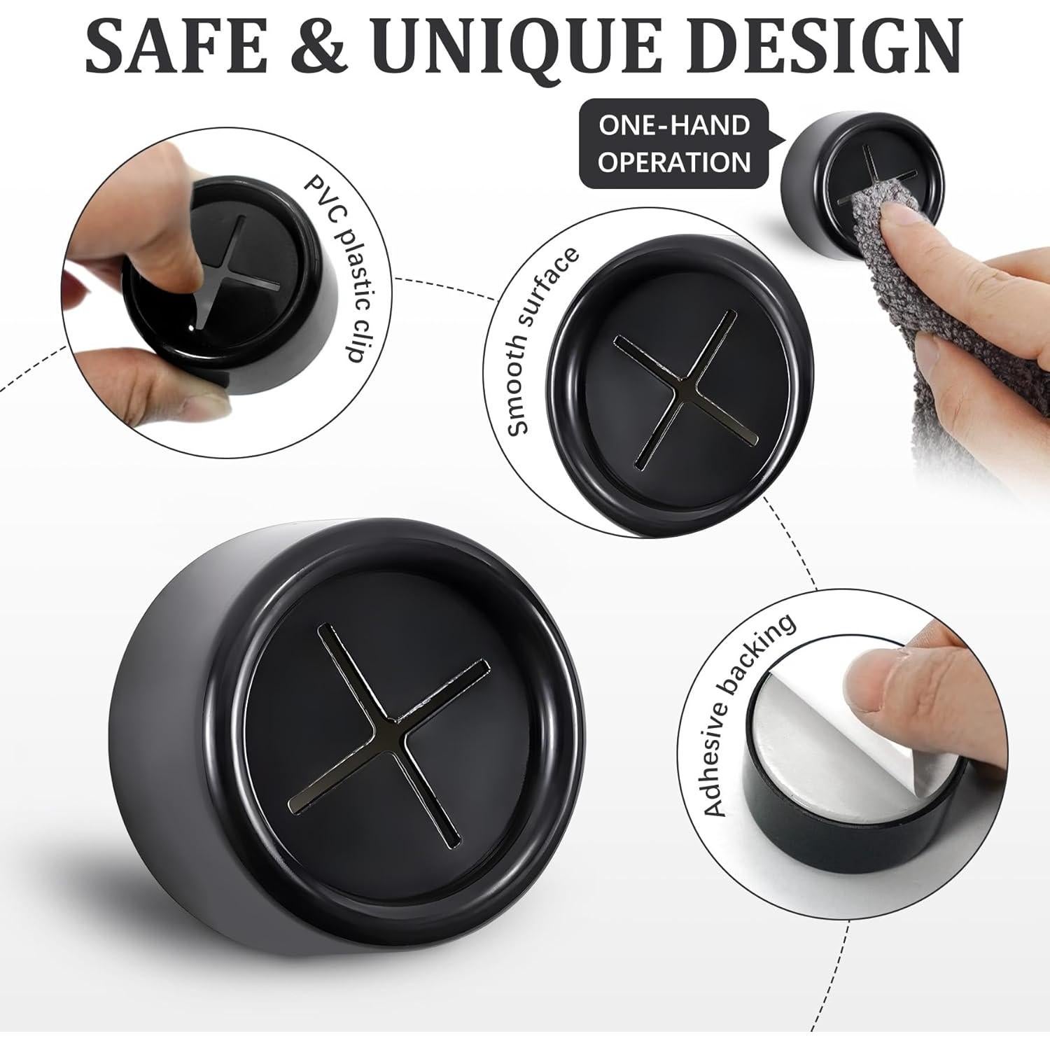 Ganchos Adhesivos para Toallas Philbinden 3 Piezas Negro