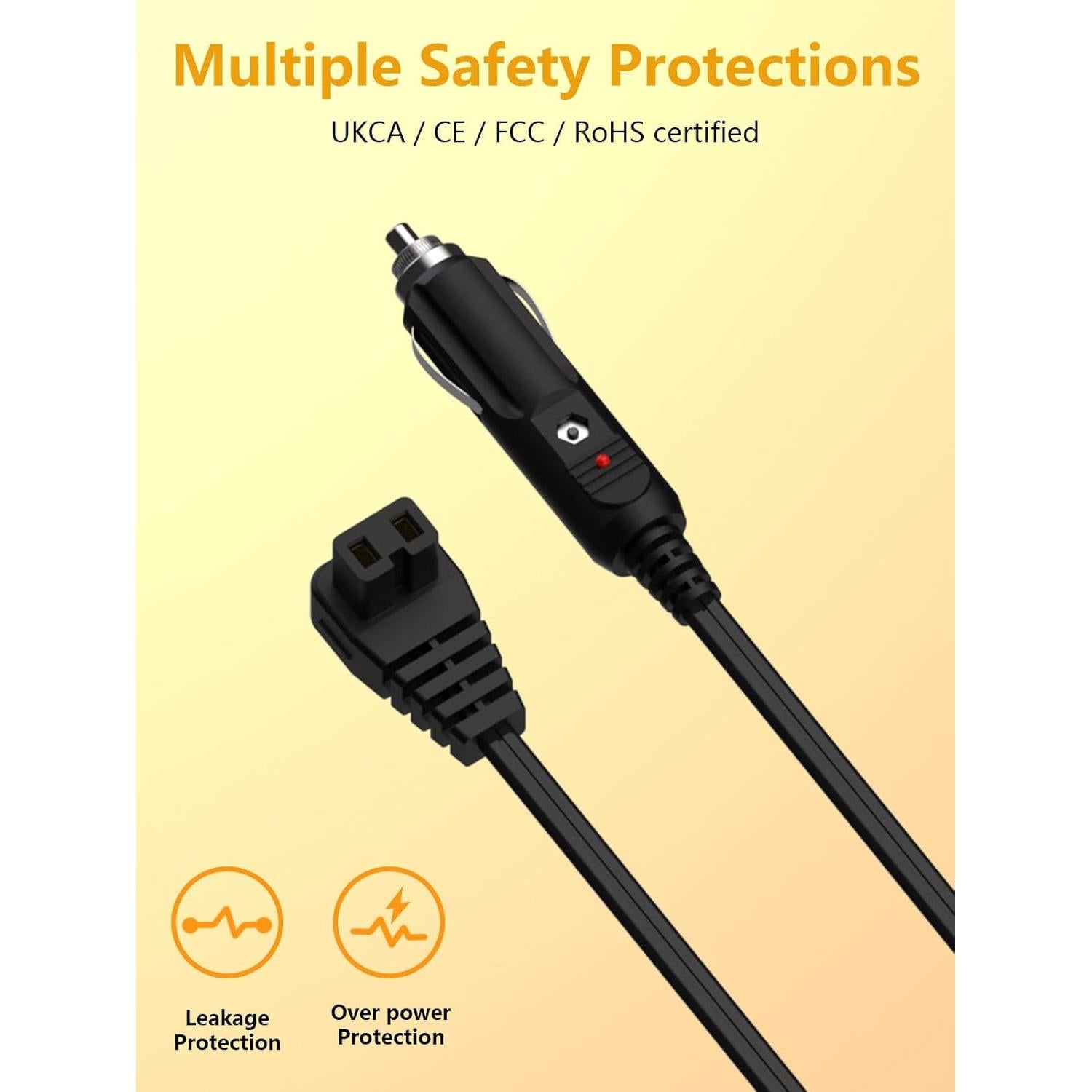 Cargador de coche 12V/24V Haiyistar para frigorífico 5m