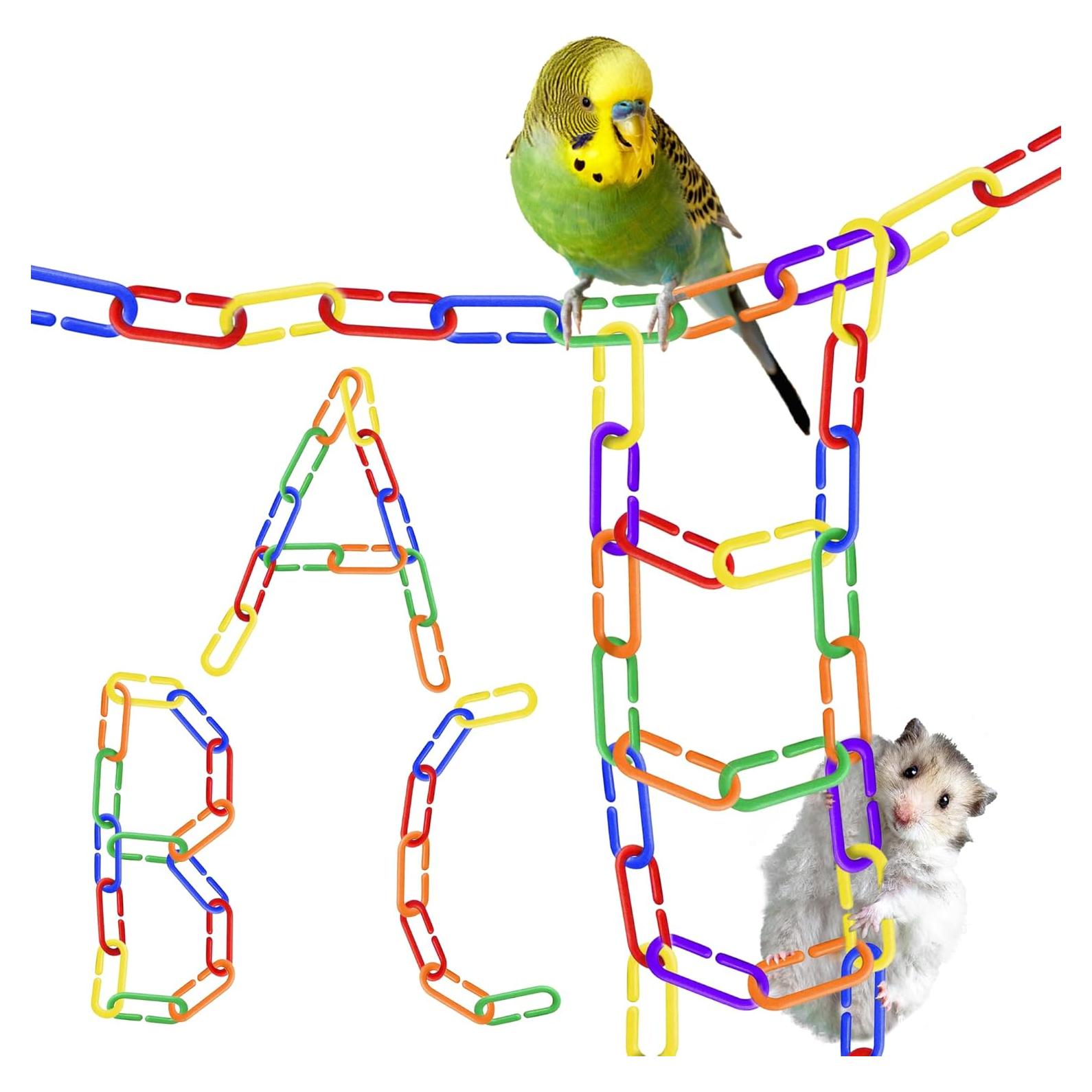 Enlaces de Cadena Plástica SunGrow 100 Pcs para Aves y Mascotas