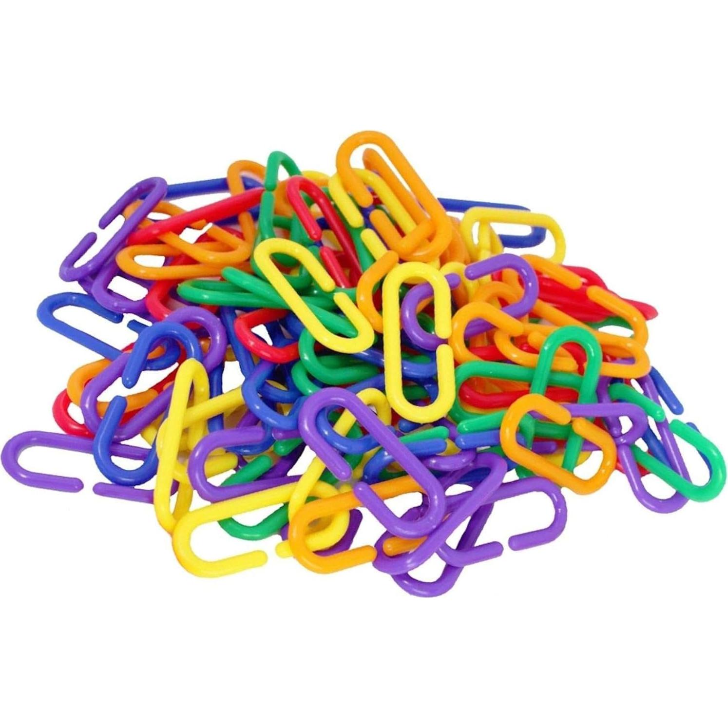 Enlaces de Cadena Plástica SunGrow 100 Pcs para Aves y Mascotas