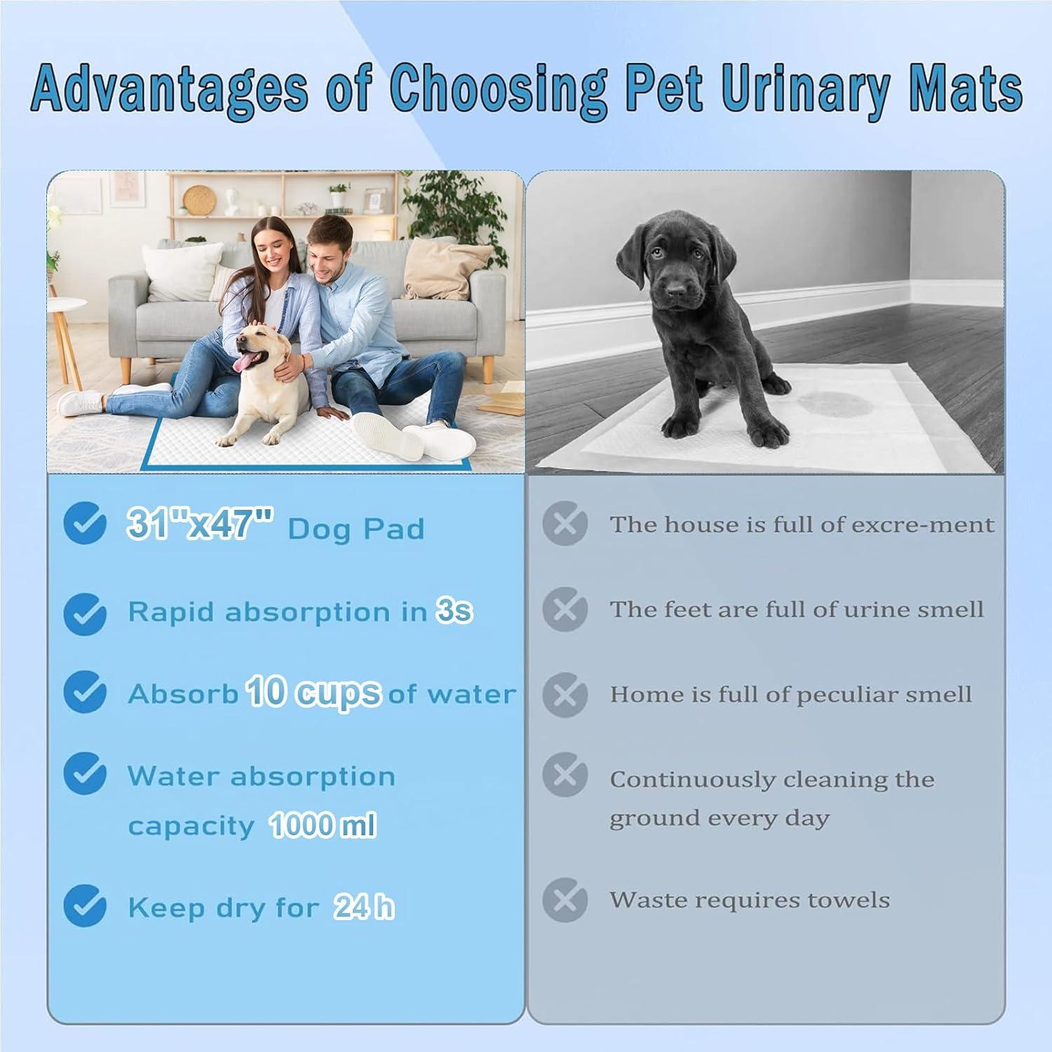 Almohadillas para Perros Extra Grandes Sin Olor 79x119cm 40 Unidades