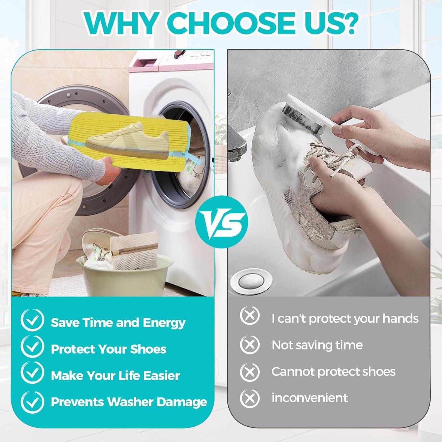 Bolsa de Lavado de Zapatos Reutilizable Von - Amarillo 2 Pcs