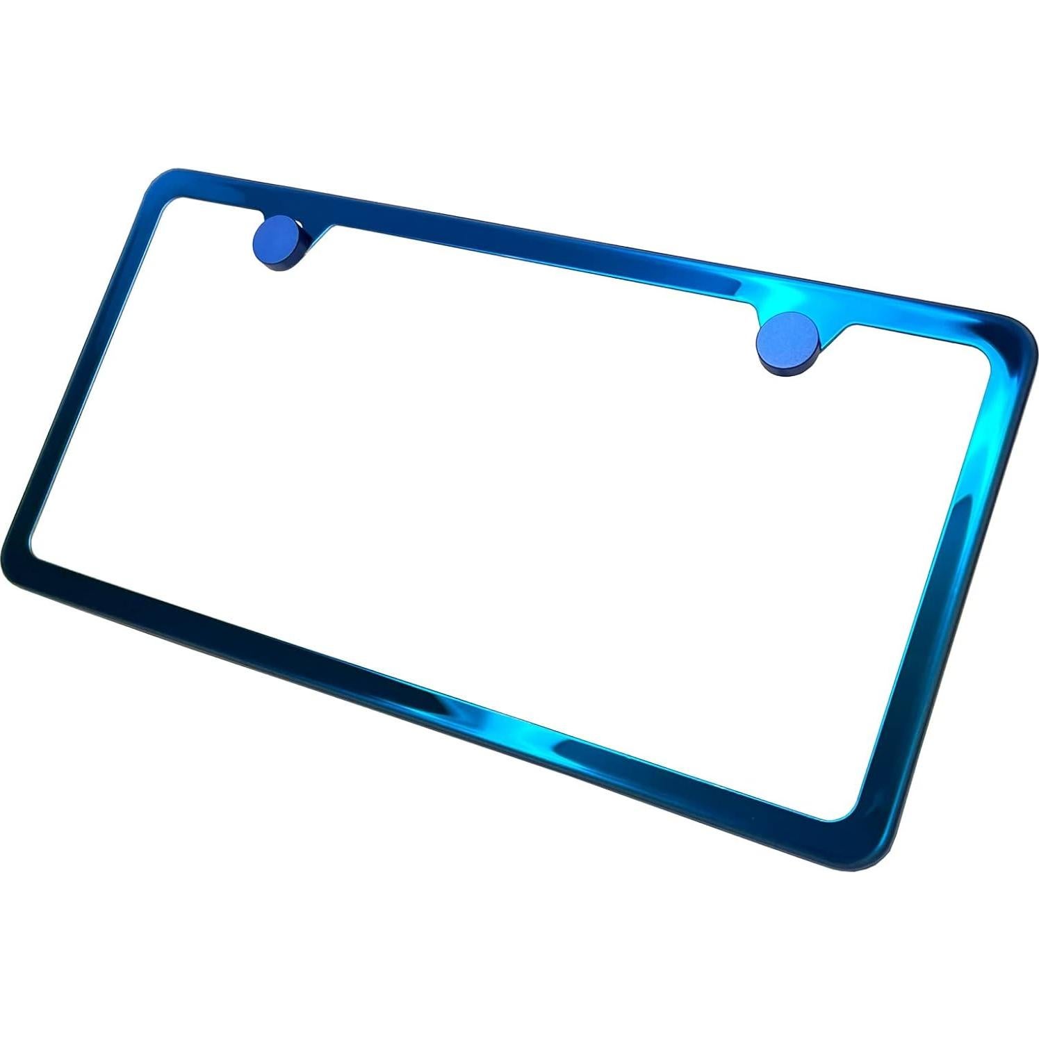 Marco de Placa de Licencia FAIPART Slim Cromo Azul Universal