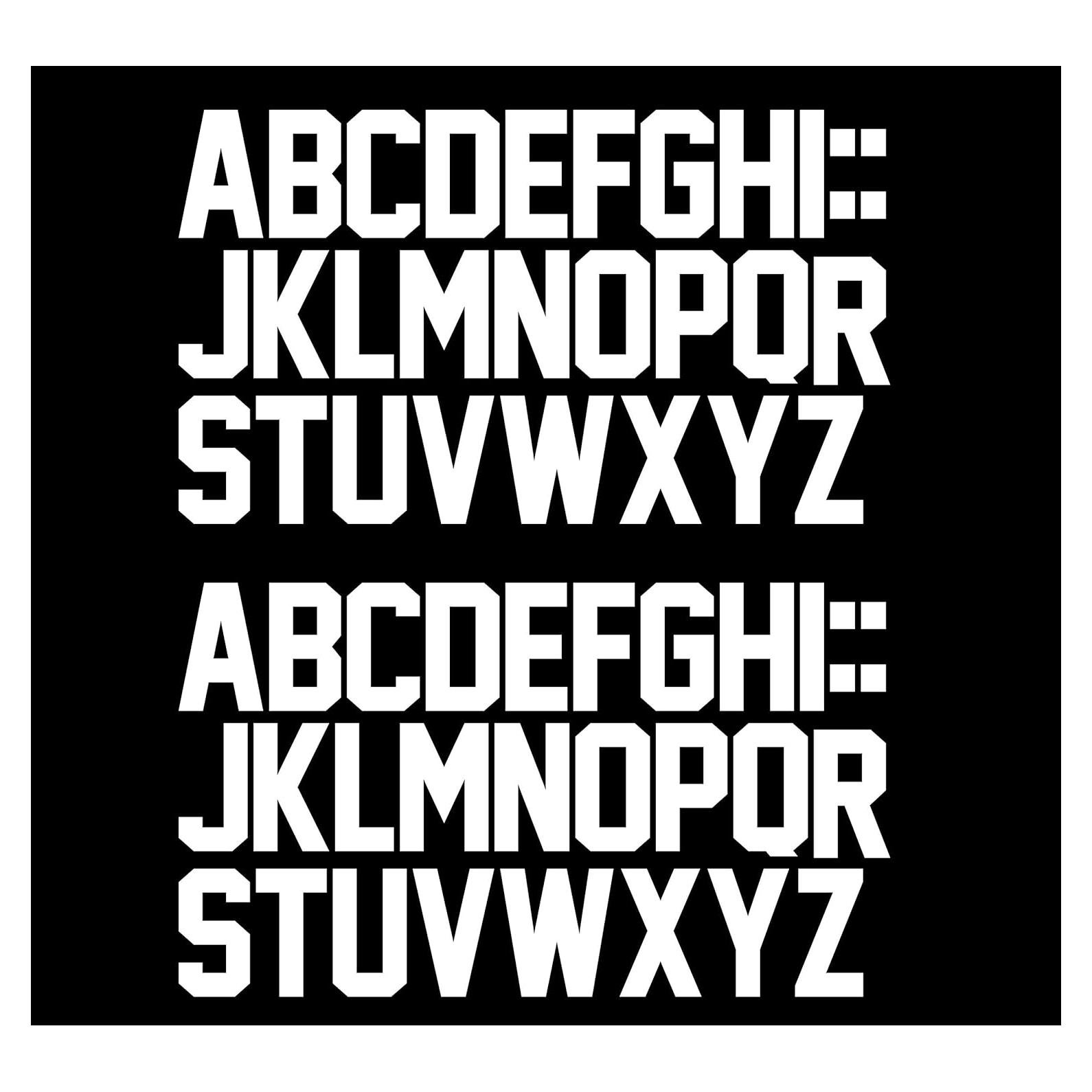 Letras de Transferencia Térmica 5 cm HuaYan para Ropa - Blanco