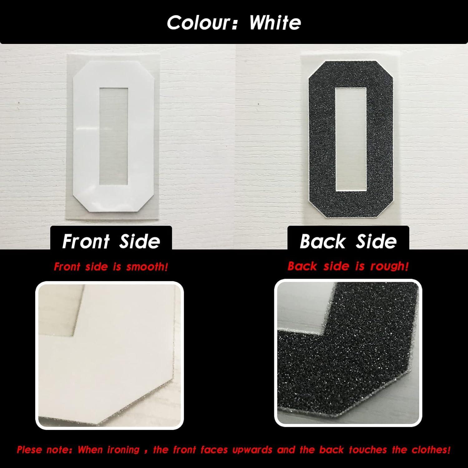 Letras de Transferencia Térmica 5 cm HuaYan para Ropa - Blanco