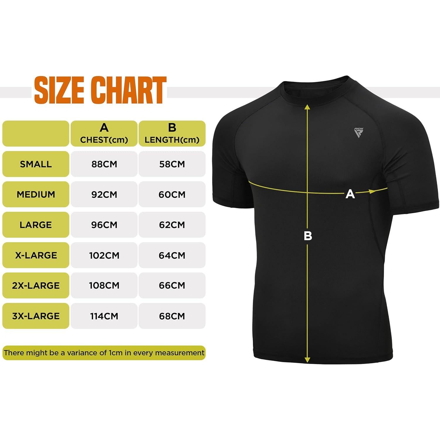 RDX Rash Guard Hombre 3XL Compresión Rápido Secado