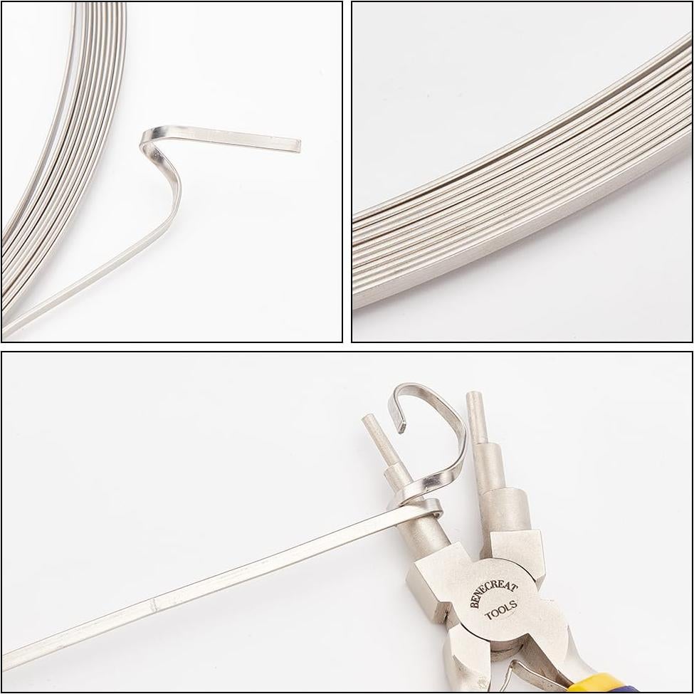 Alambre de Acero Inoxidable BENECREAT 1mm 7m para Joyería