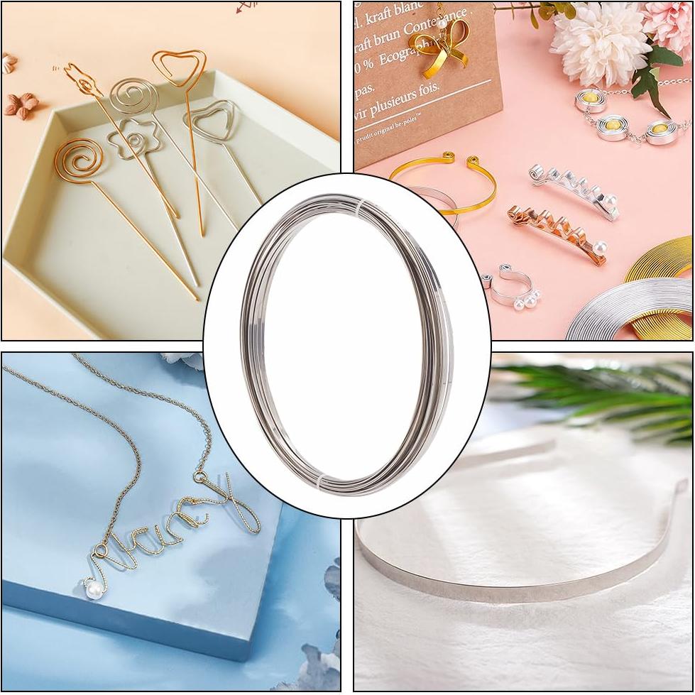 Alambre de Acero Inoxidable BENECREAT 1mm 7m para Joyería