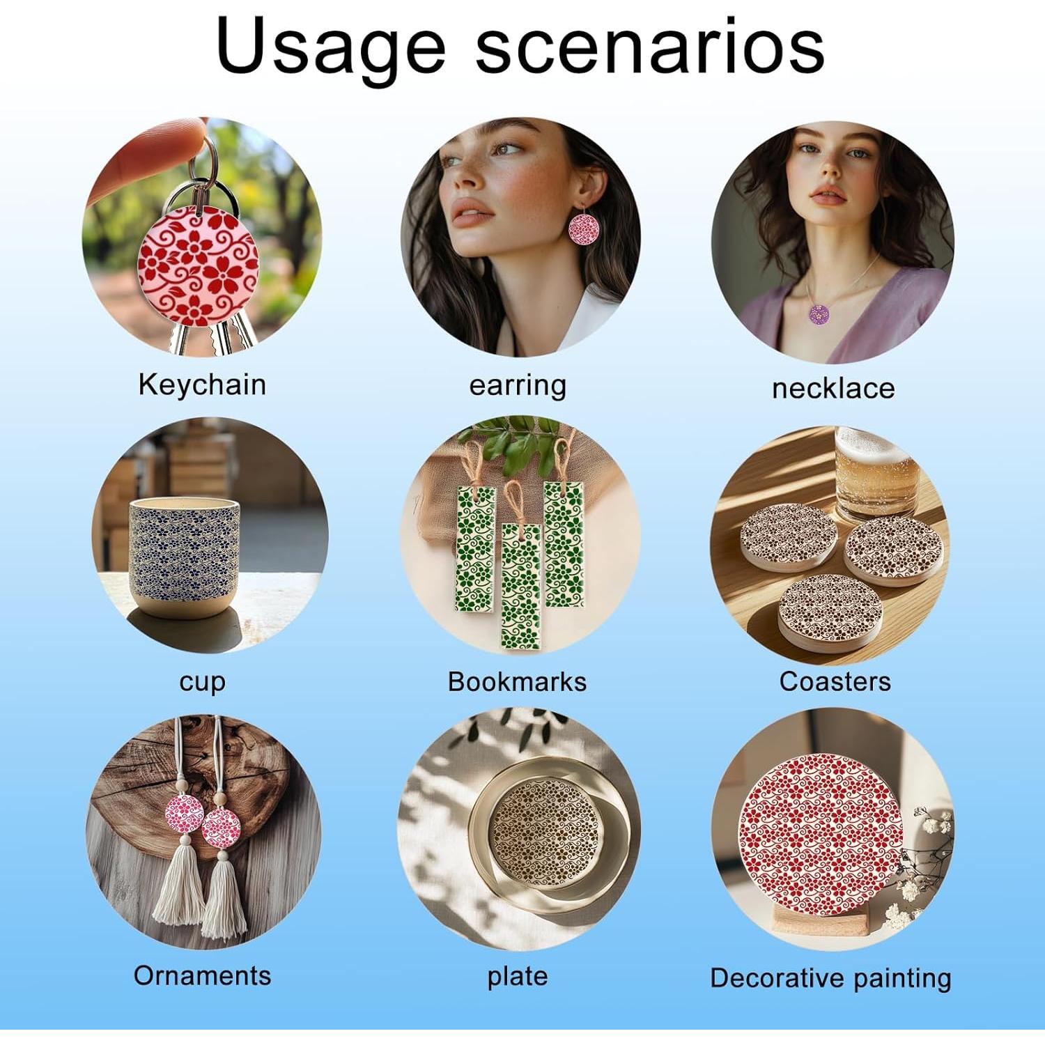 Hoja de Textura de Arcilla CHGCRAFT Flores Pequeñas 14x14 cm