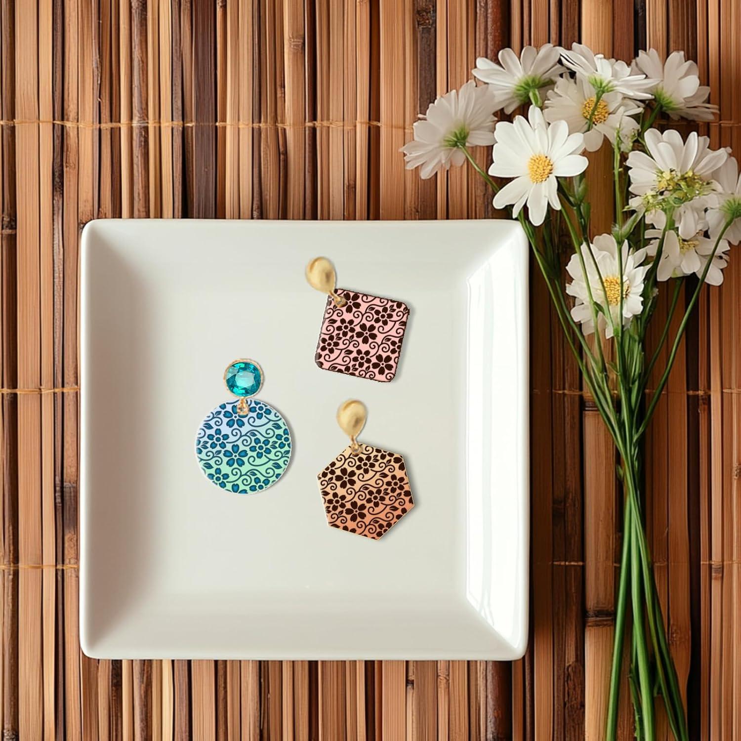 Hoja de Textura de Arcilla CHGCRAFT Flores Pequeñas 14x14 cm