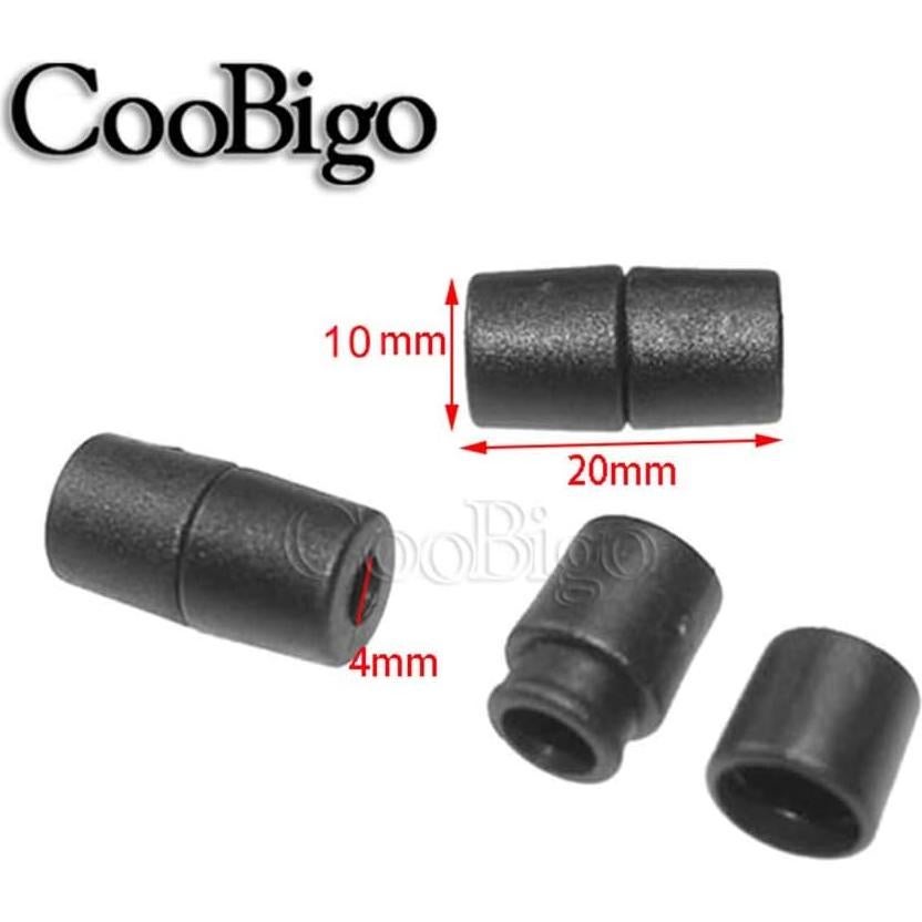 100 Hebillas de Plástico Negras CooBigo para Lanyards 20mm