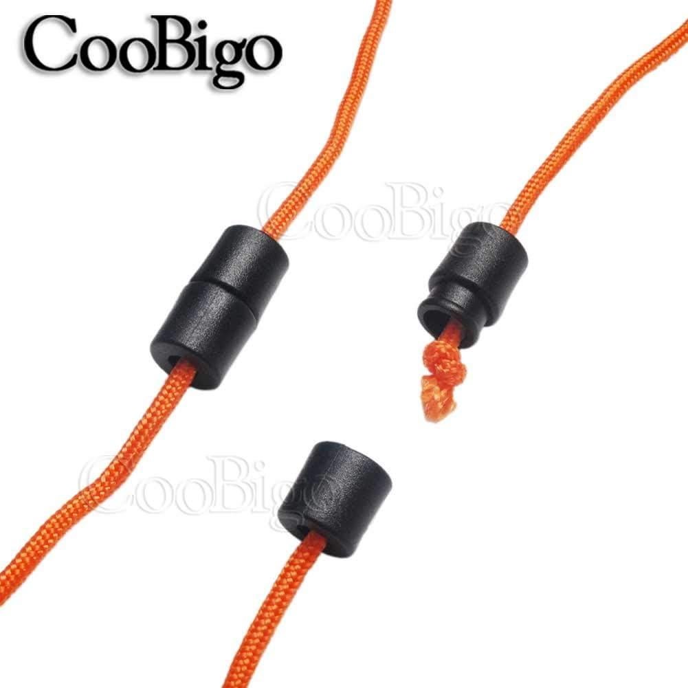 100 Hebillas de Plástico Negras CooBigo para Lanyards 20mm
