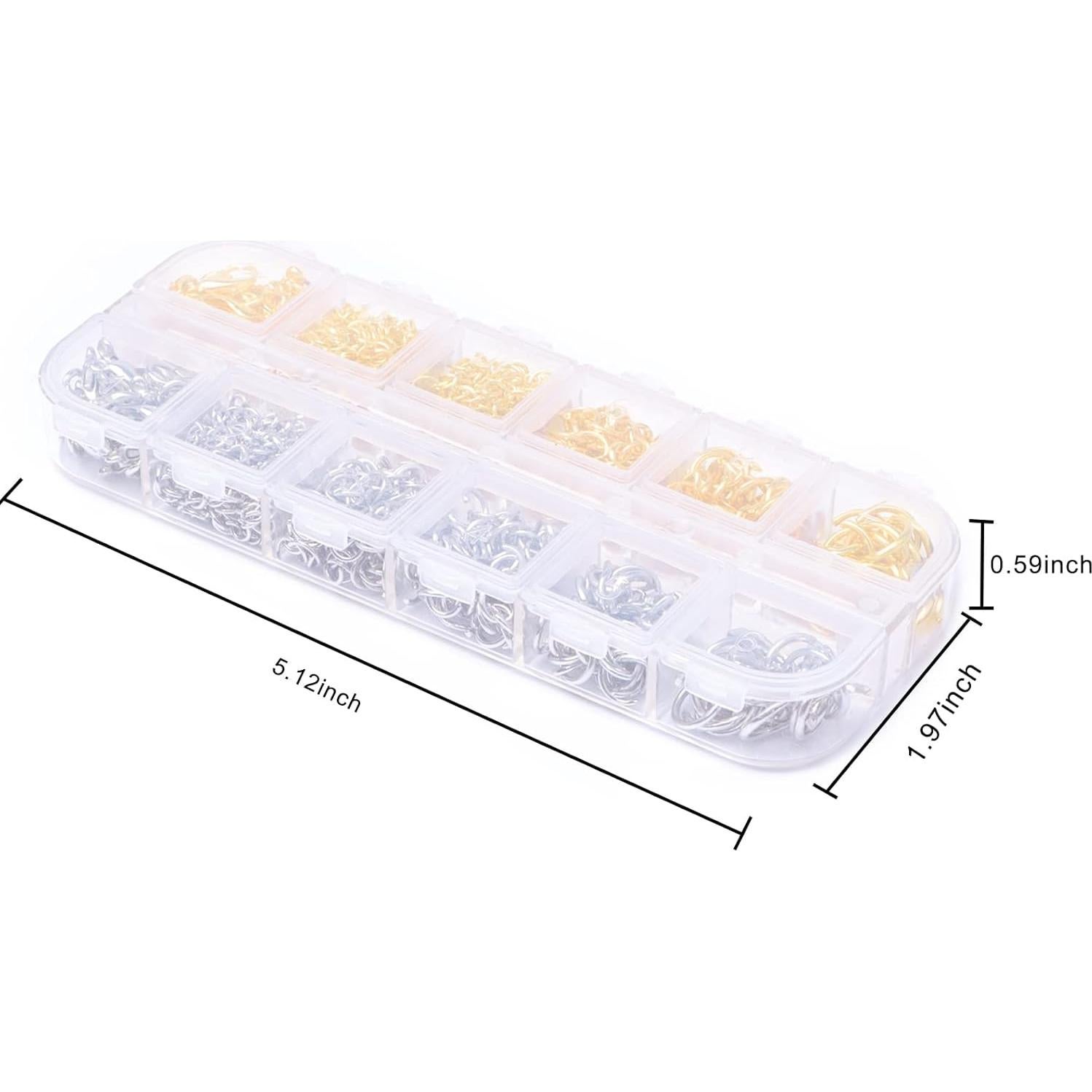 Kit de Anillas de Salto YUGDRUZY 1200 pcs para Joyas