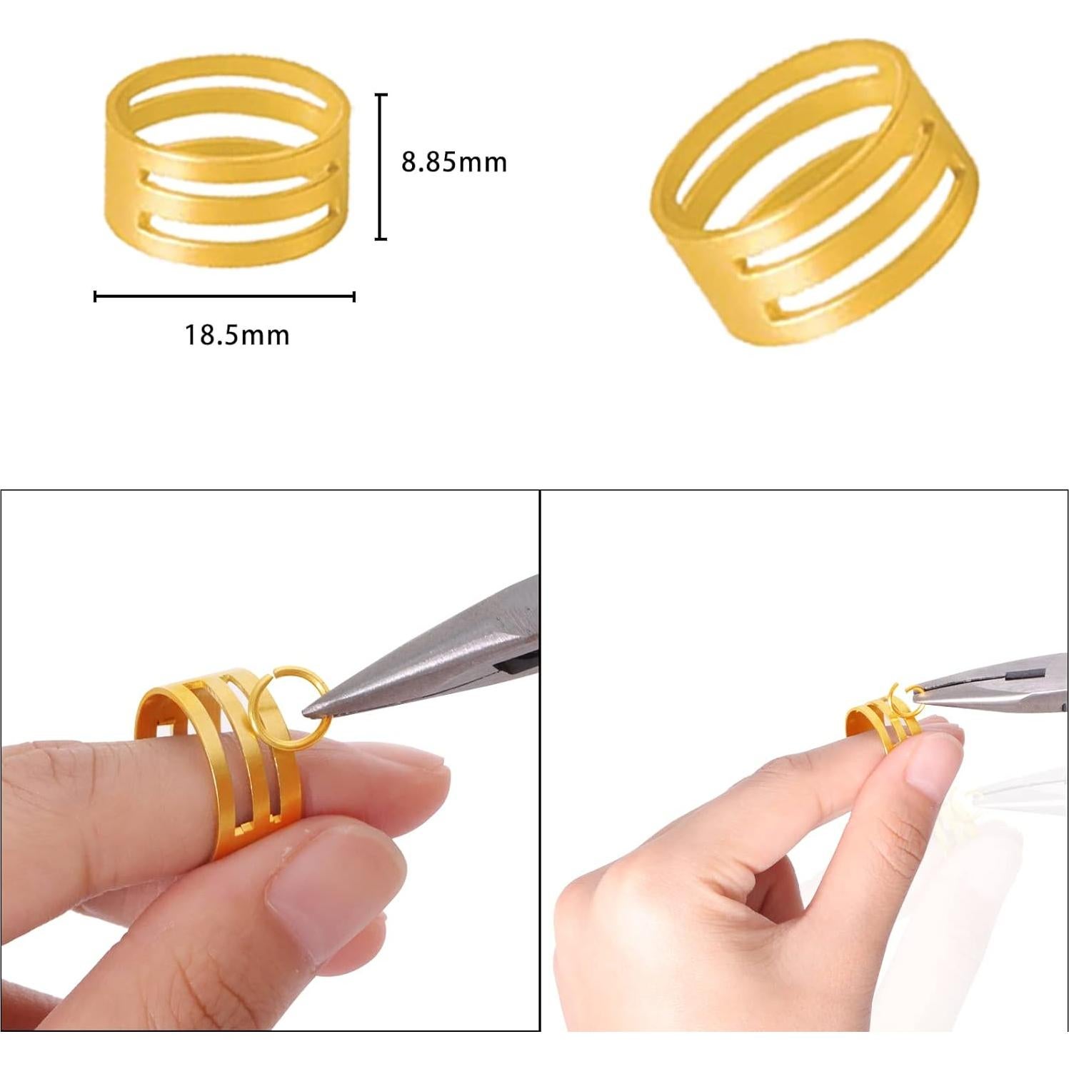 Kit de Anillas de Salto YUGDRUZY 1200 pcs para Joyas