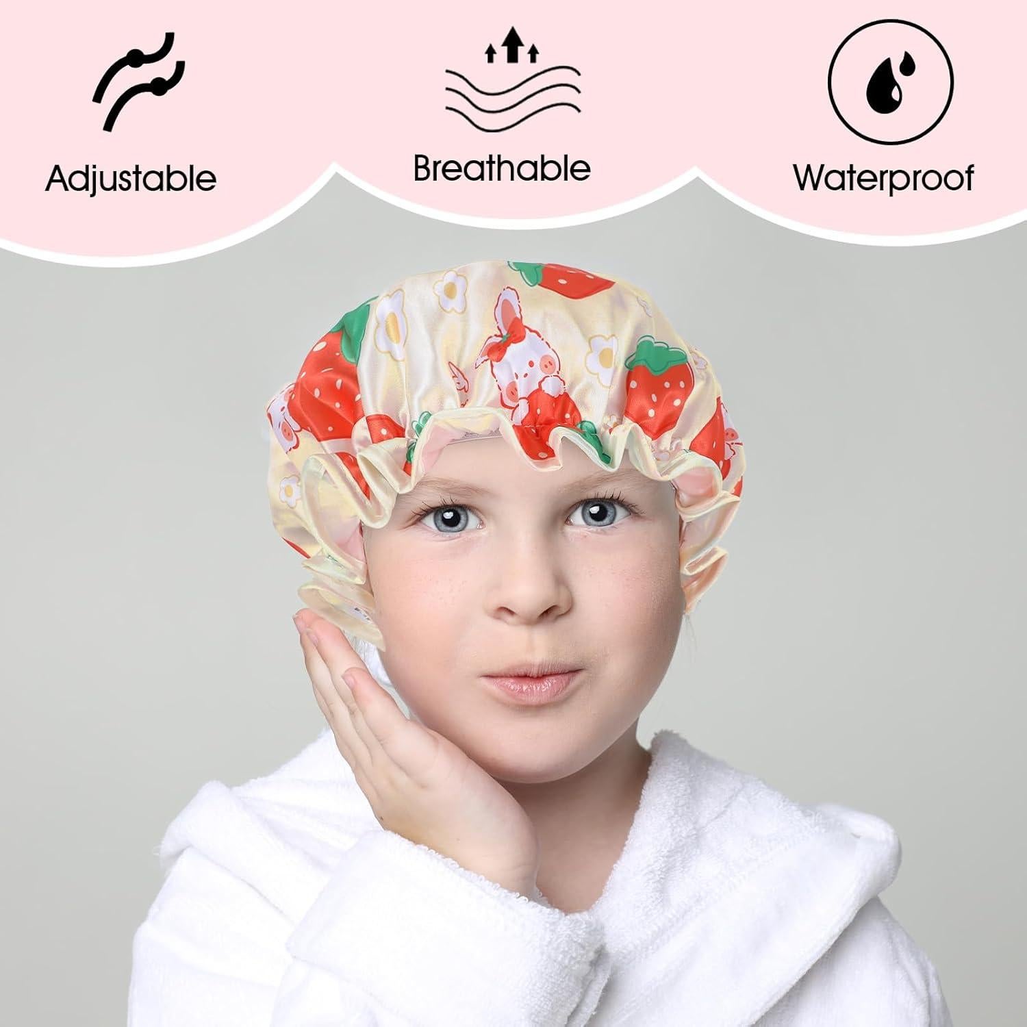 Gorros de Ducha Reutilizables para Niños Prasacco 2 Piezas