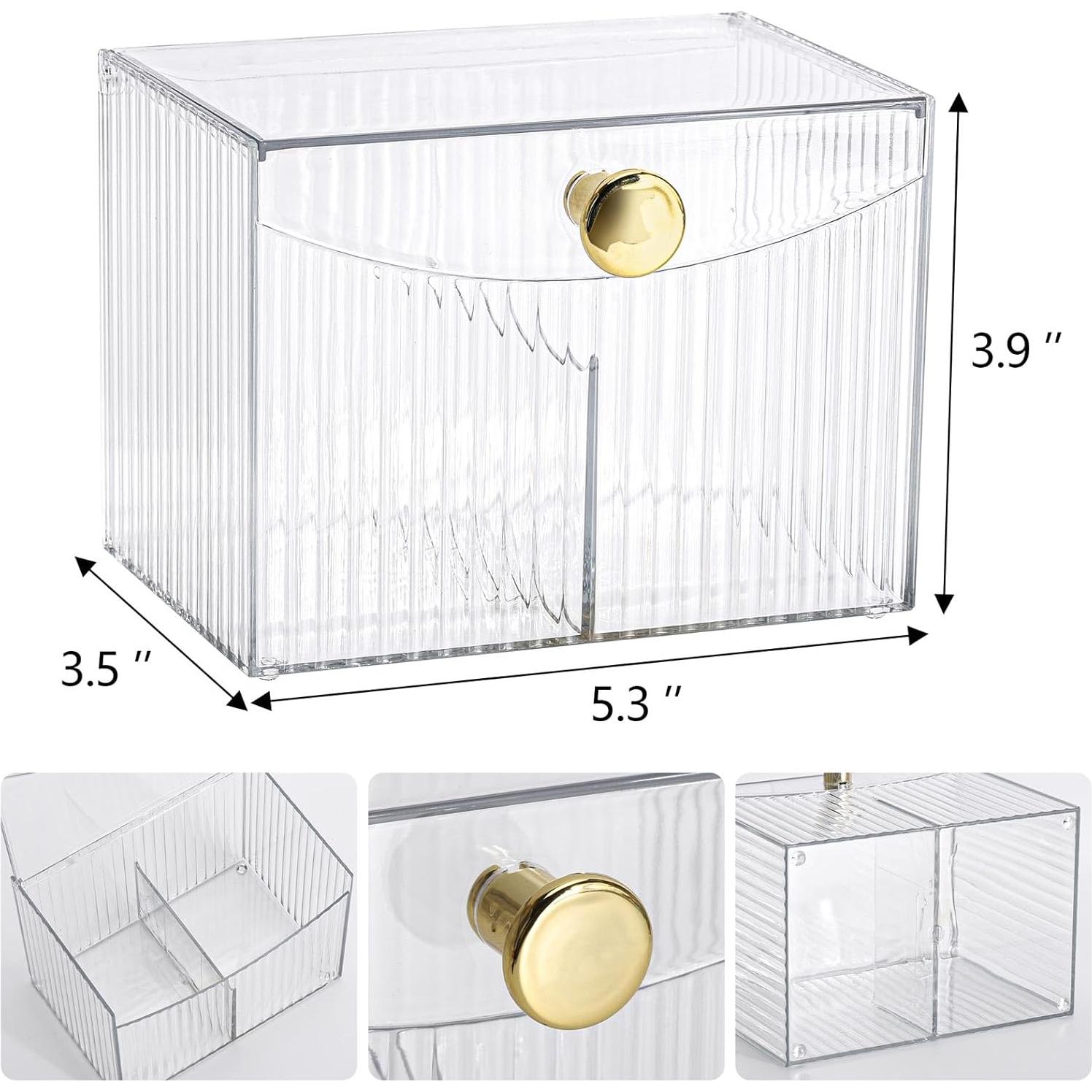 Dispensador Organizador de Baño Tbestmax 2 Secciones Claro