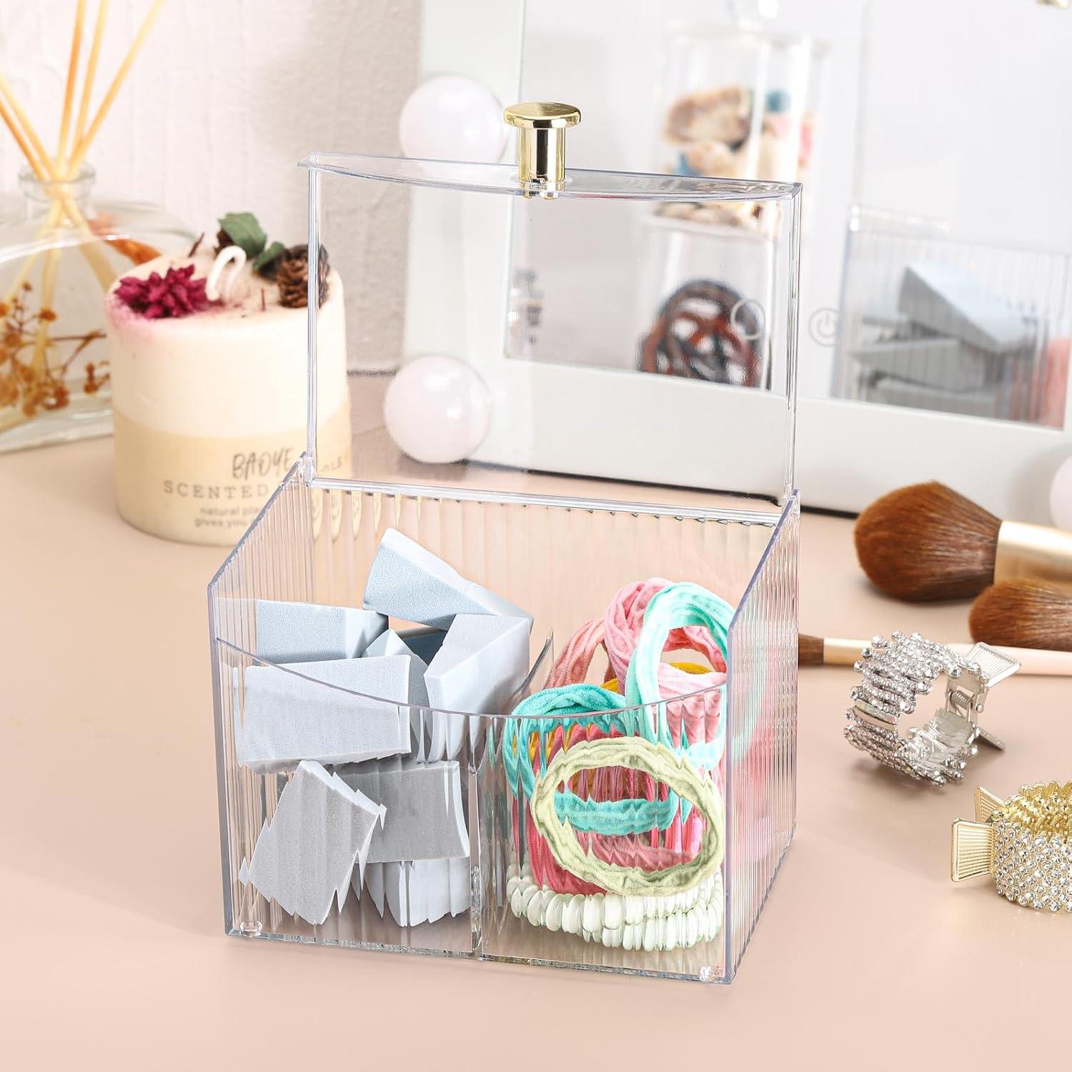 Dispensador Organizador de Baño Tbestmax 2 Secciones Claro