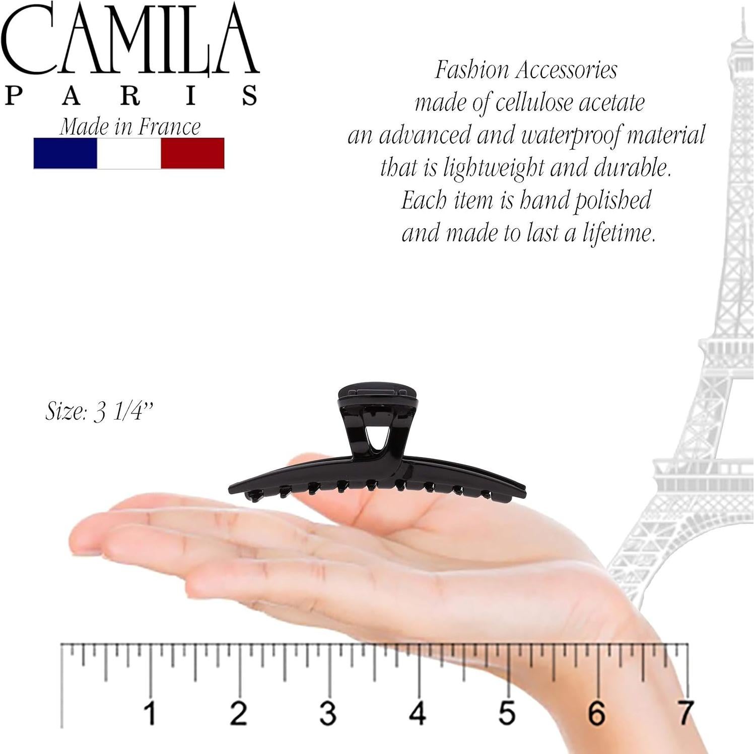 Clip de Pelo Francés Camila Paris CP2661 8.25 cm Negro