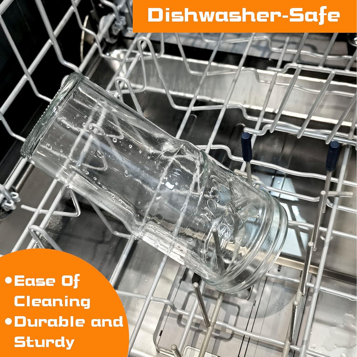 Tazas de Vidrio ANOTION 24oz con Tapas y Pajitas - 2 Piezas