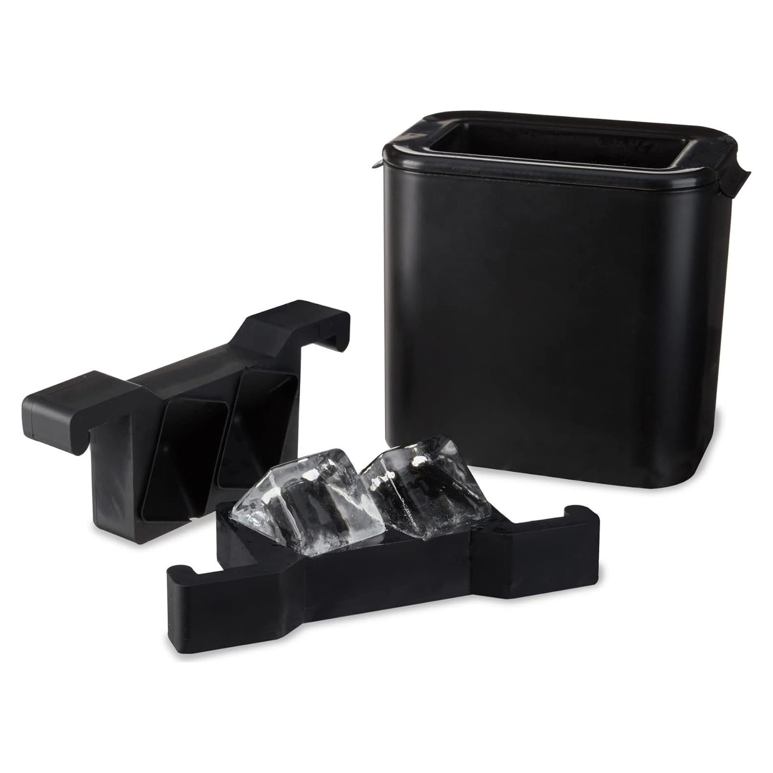 Hacedor de Hielo Viski para 2 Cubos Cristalinos - Negro