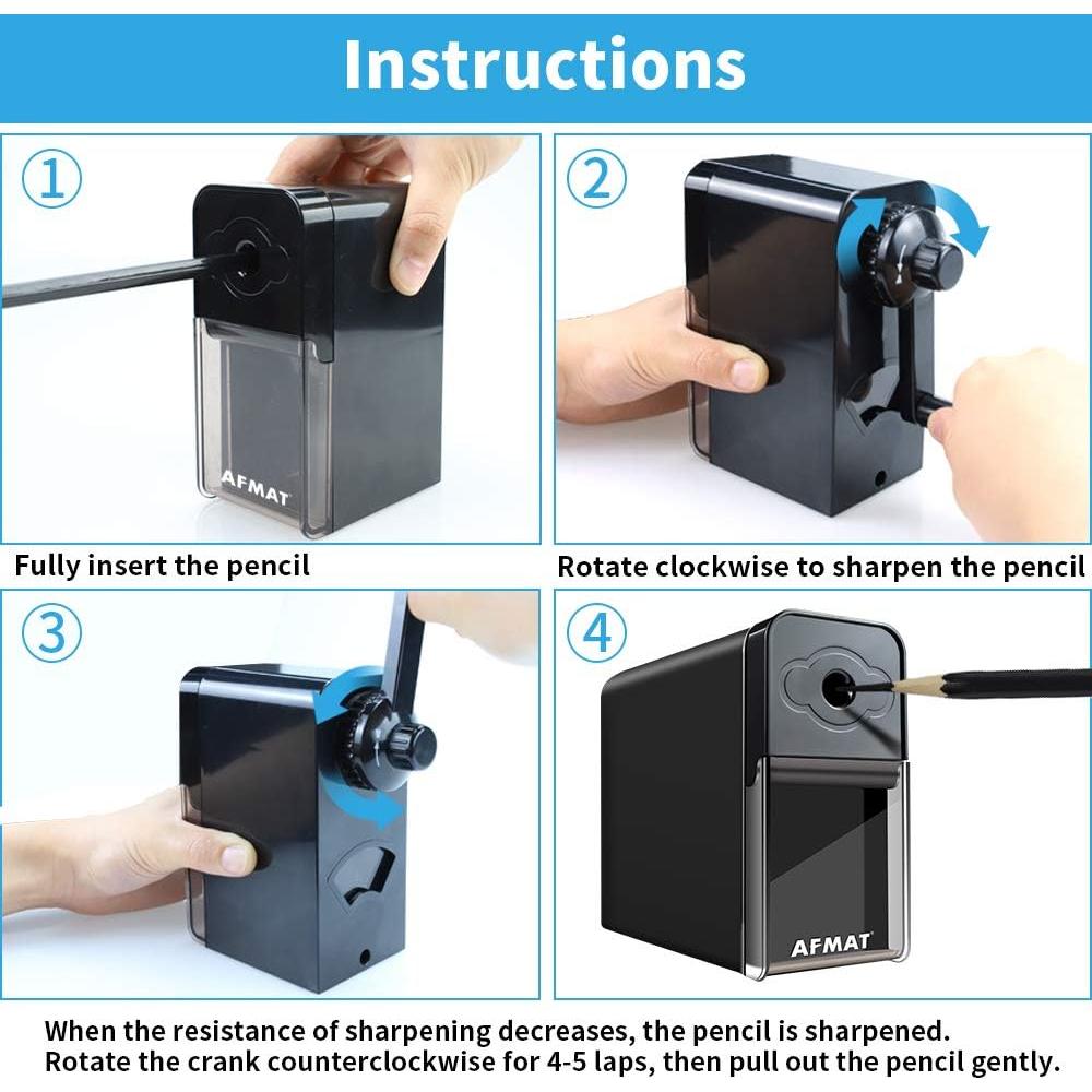 Sacapuntas Manual AFMAT para Lápices de 6-8.2mm Ajustable