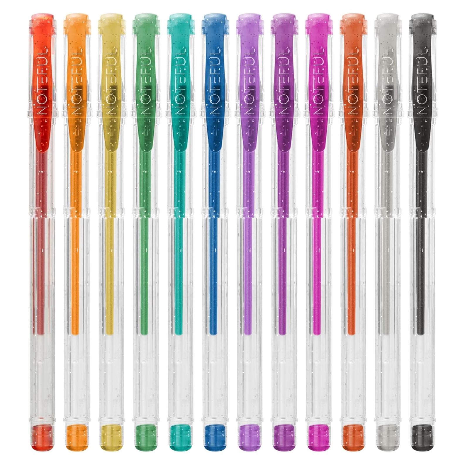 Juego de 24 Bolígrafos de Gel Brillantes Noteful - Multicolor