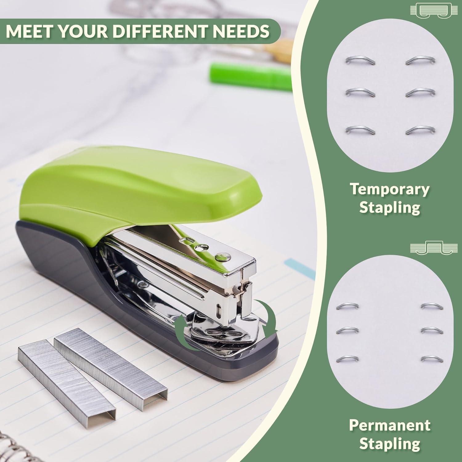 Grapadora NEEWAY Sin Esfuerzo Verde 25 Hojas + Set 4 en 1