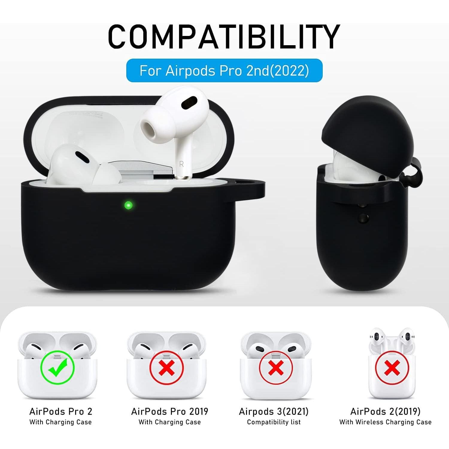 Funda de Silicona para AirPods Pro 1ra/2da Gen con Llavero