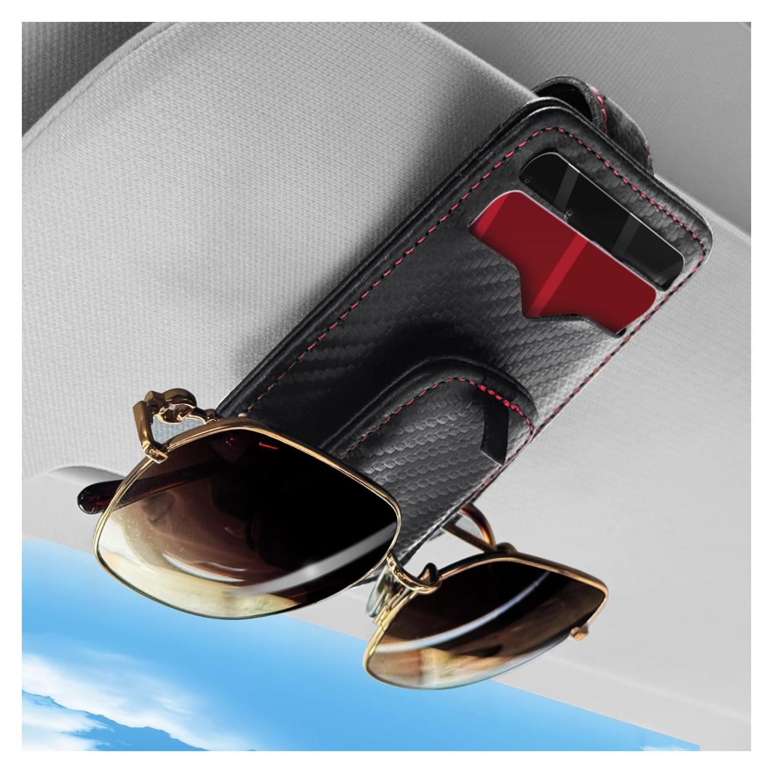 Soporte de Gafas de Sol y Tarjetas PETMGCOO - Clip Visera