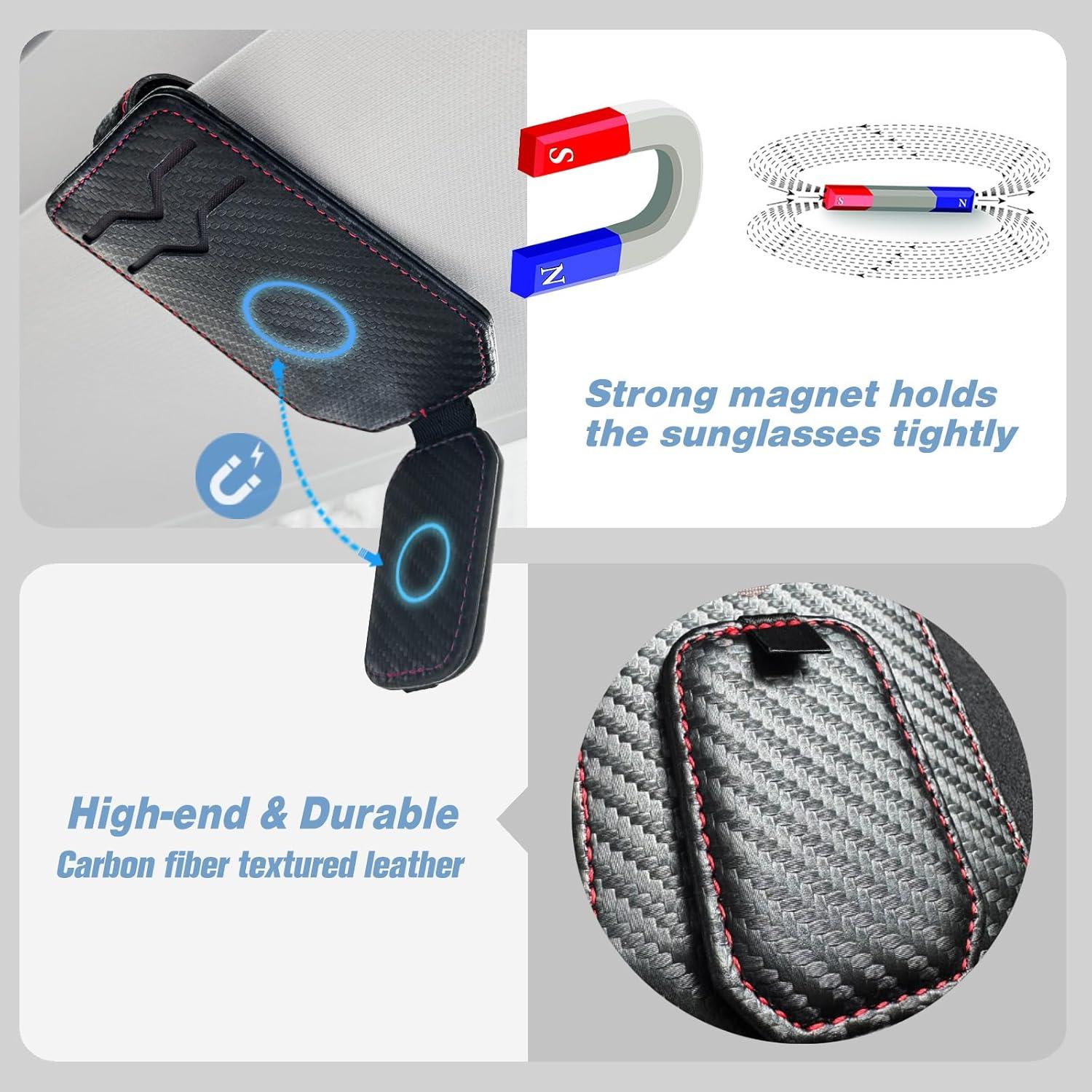 Soporte de Gafas de Sol y Tarjetas PETMGCOO - Clip Visera