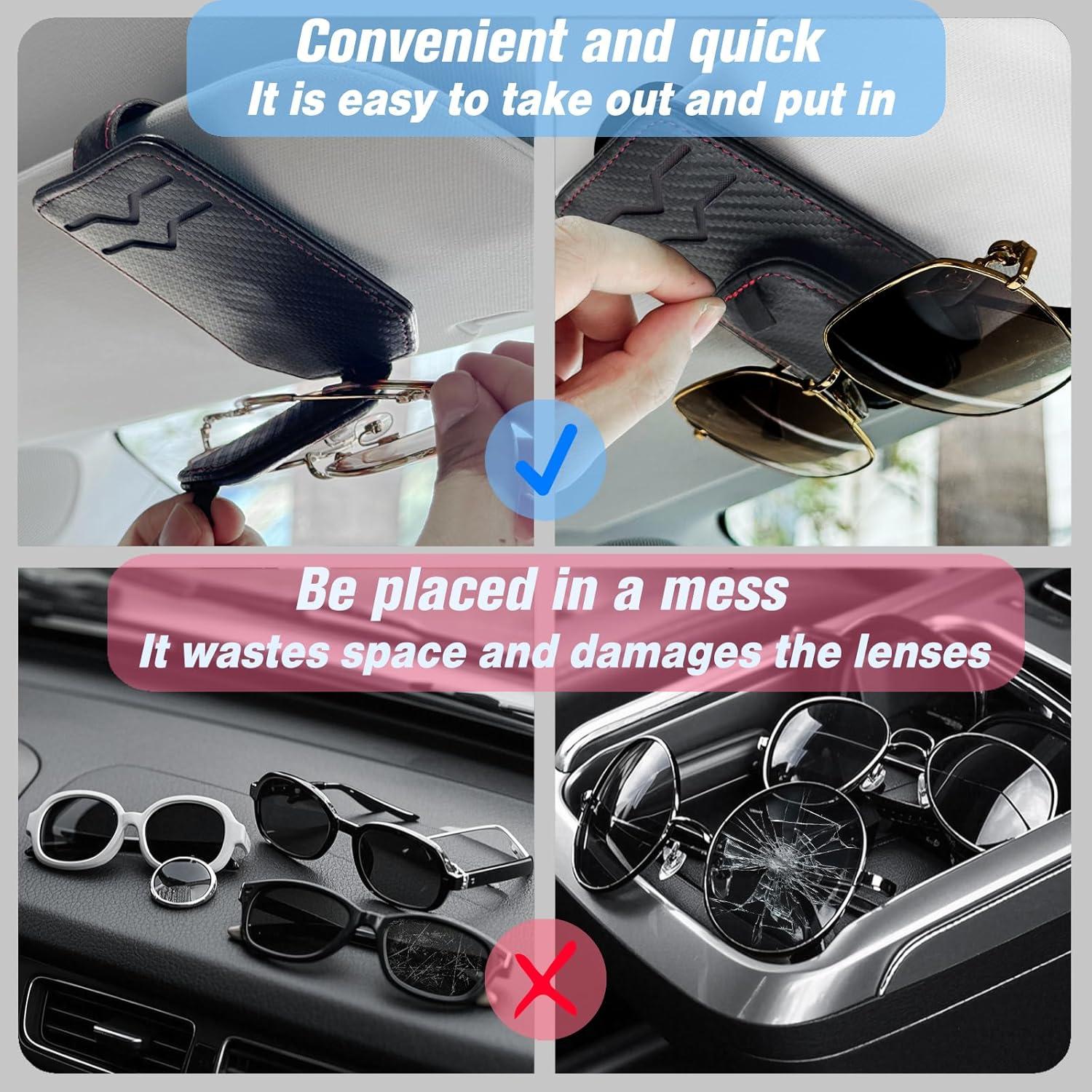 Soporte de Gafas de Sol y Tarjetas PETMGCOO - Clip Visera