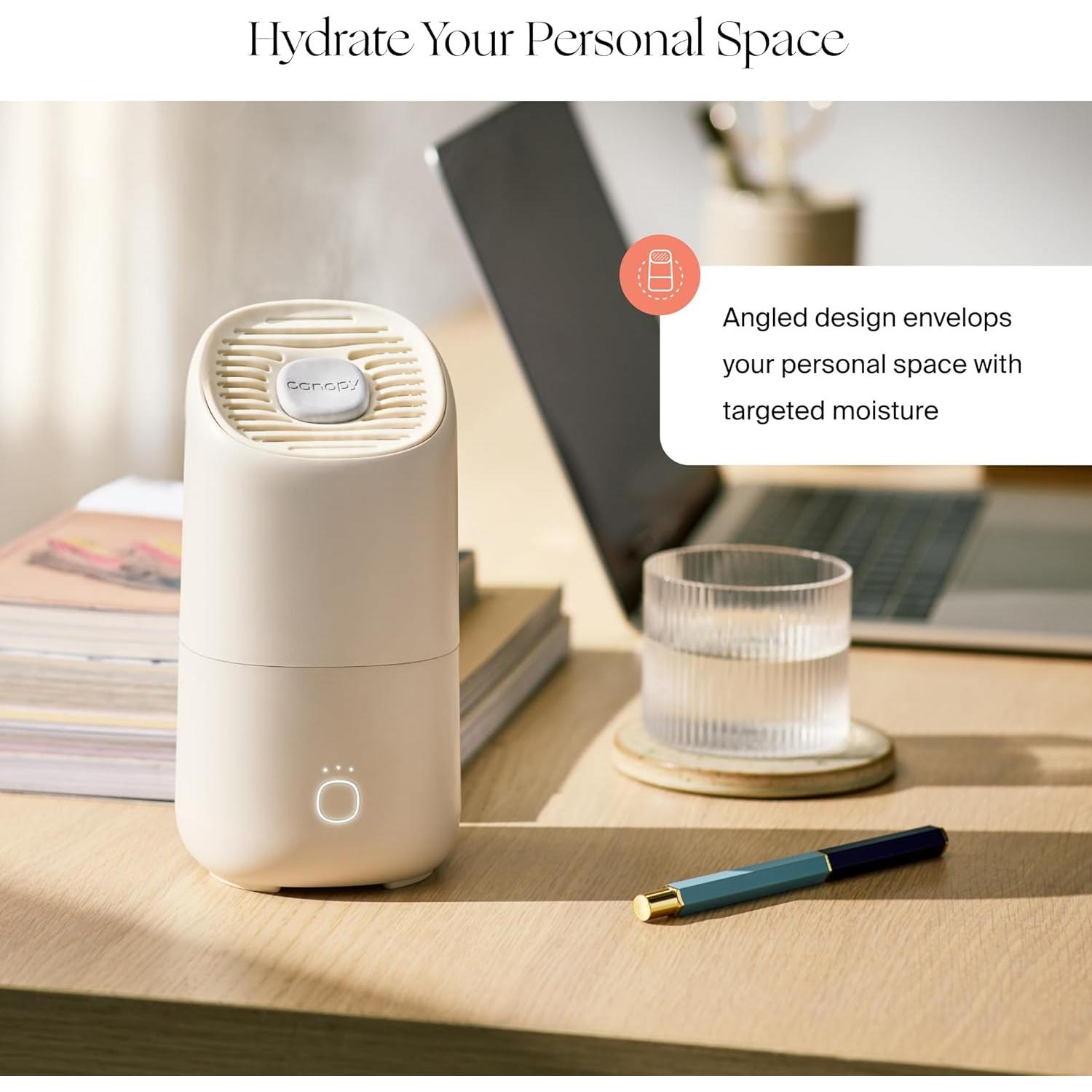 Humidificador Portátil Canopy 500 mL - 11 Horas, Aroma, Crema