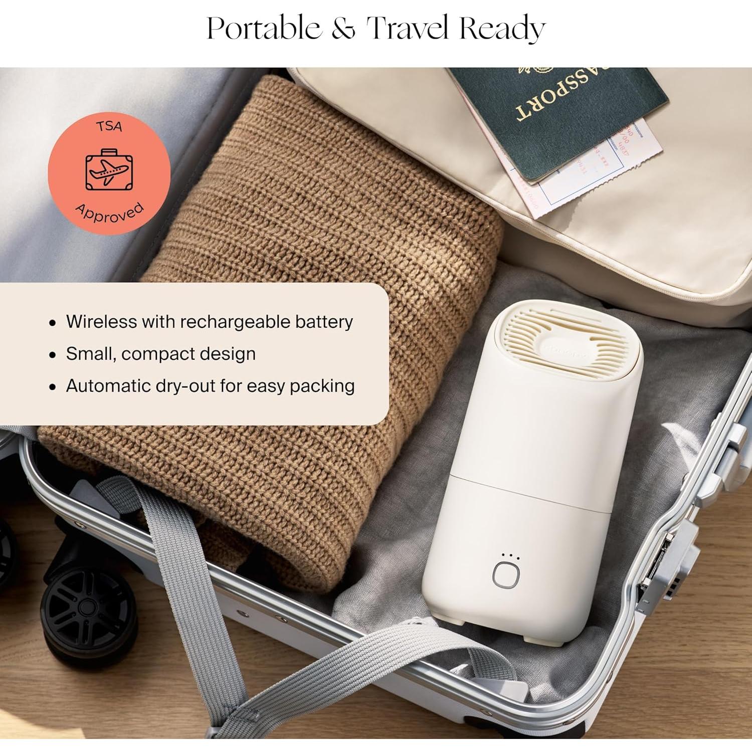 Humidificador Portátil Canopy 500 mL - 11 Horas, Aroma, Crema