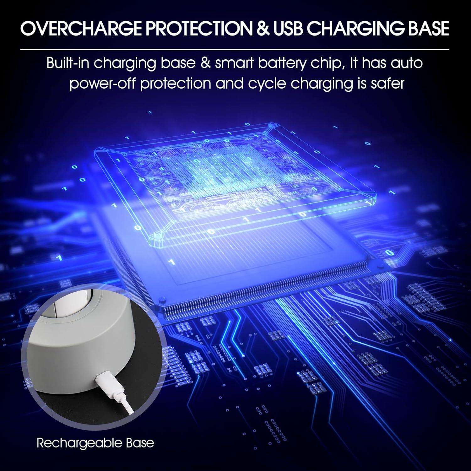 Raqueta eléctrica Mosiller 2 en 1 con base USB y lámpara trampa