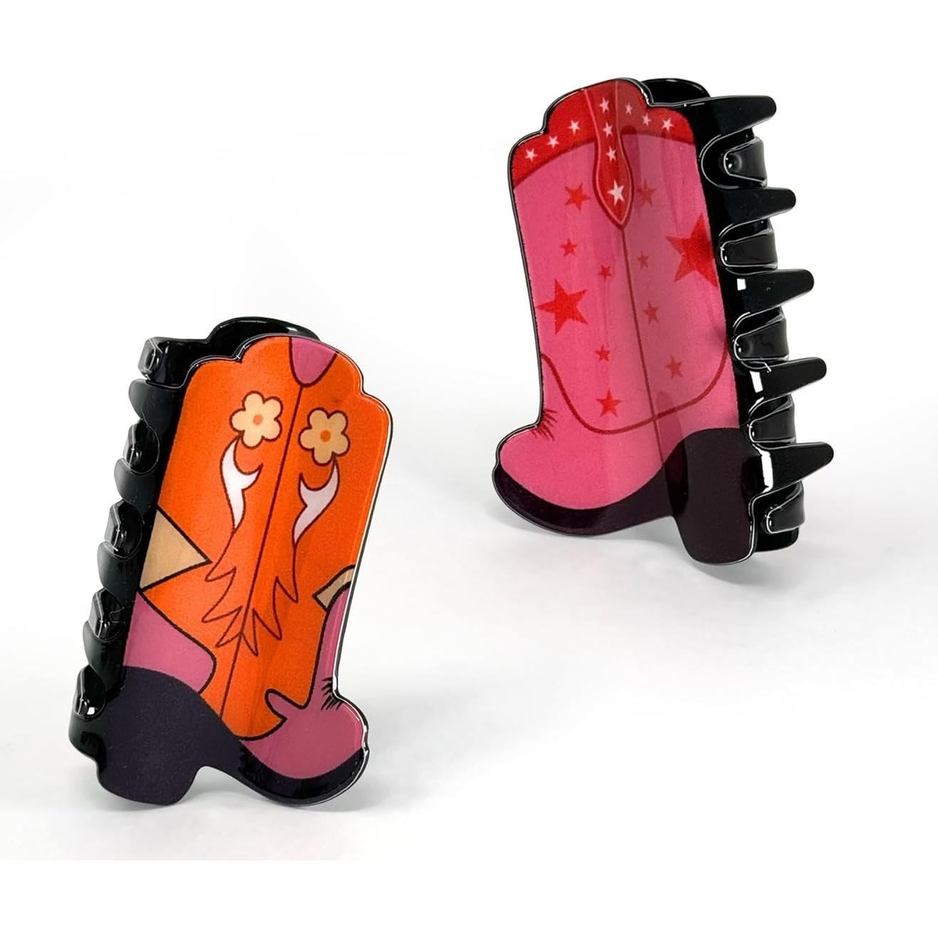 Clip para el cabello bota vaquera multicolor - Accesorio práctico