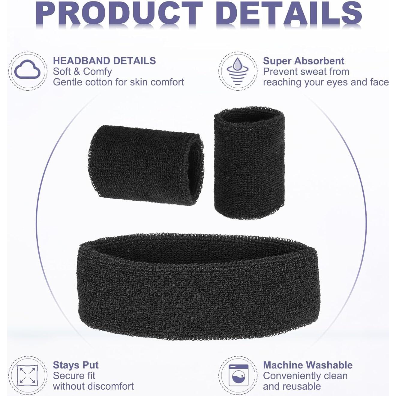 Conjunto de Bandas para Sudor MECCANIXITY Negro - Cabeza y Muñeca