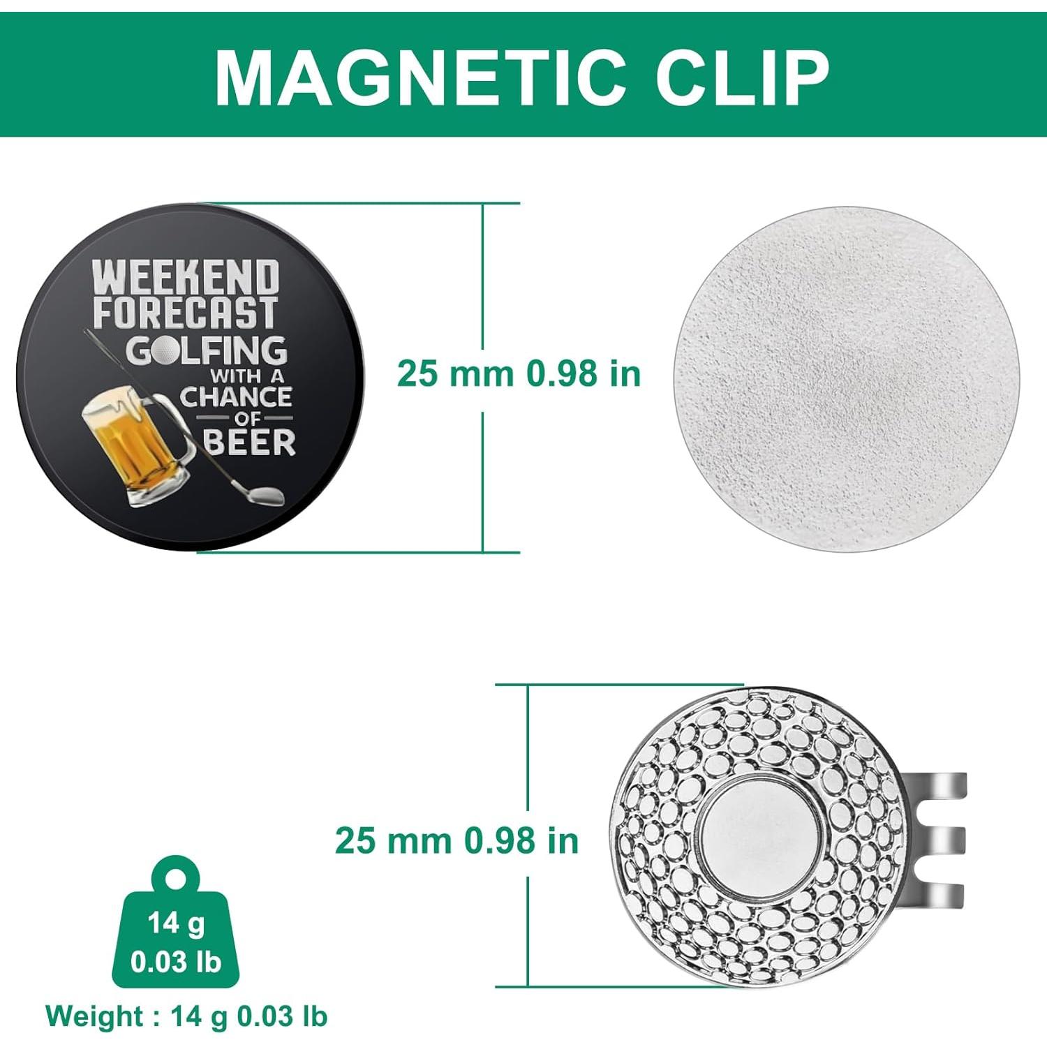 Clip de Sombrero Magnético JIUYIBC con Marcador de Golf 11.81x9.19 cm