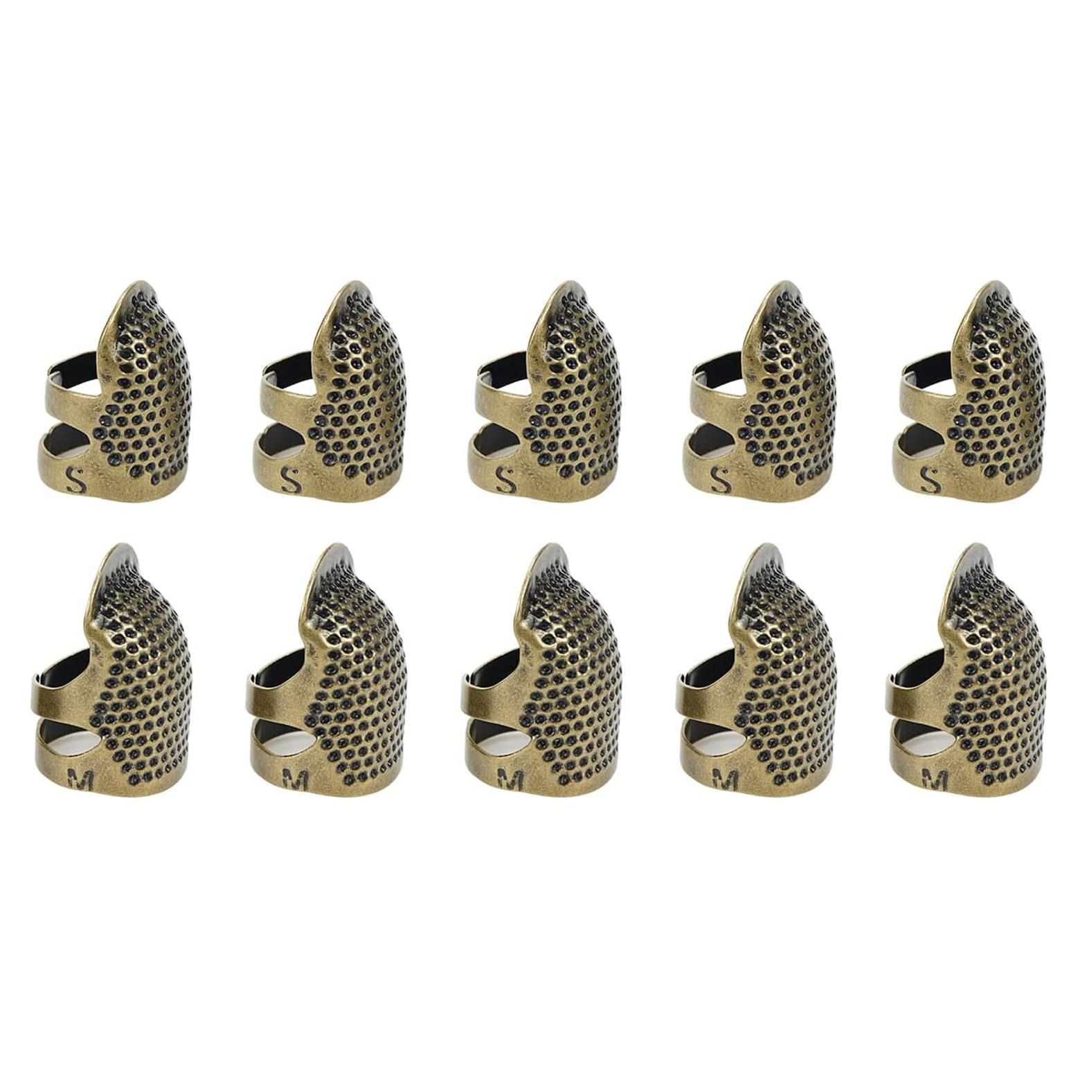 Dedales de Costura Ajustables Tsnamay Bronce 10 Piezas