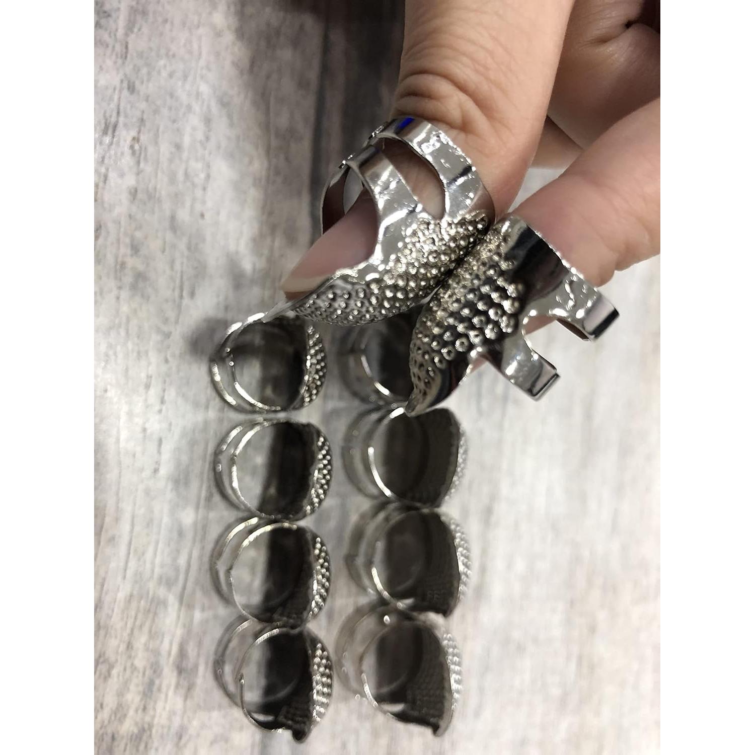 Dedales de Costura Ajustables Tsnamay Bronce 10 Piezas