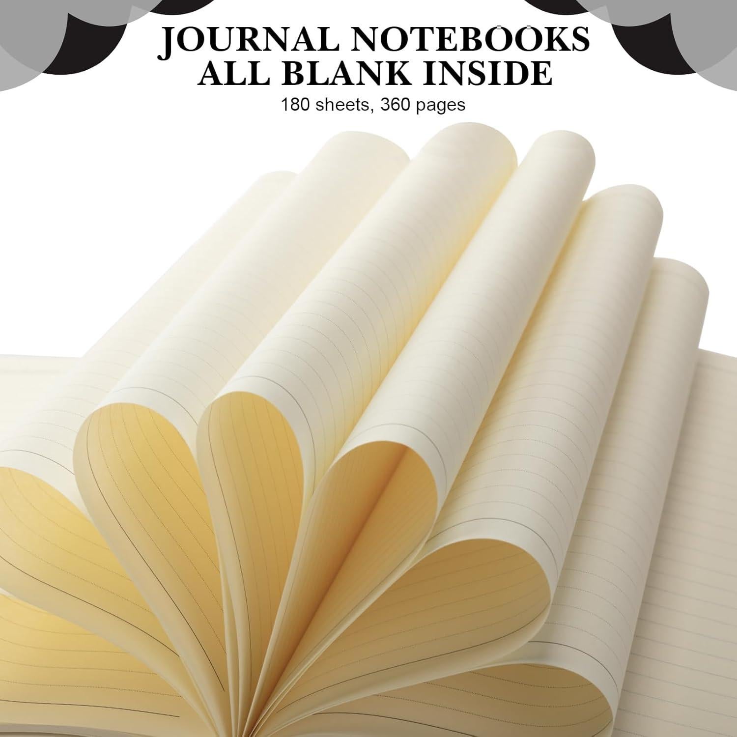 Paquete de 5 Cuadernos A4 SATINIOR 360 Páginas Tapa Dura Negro