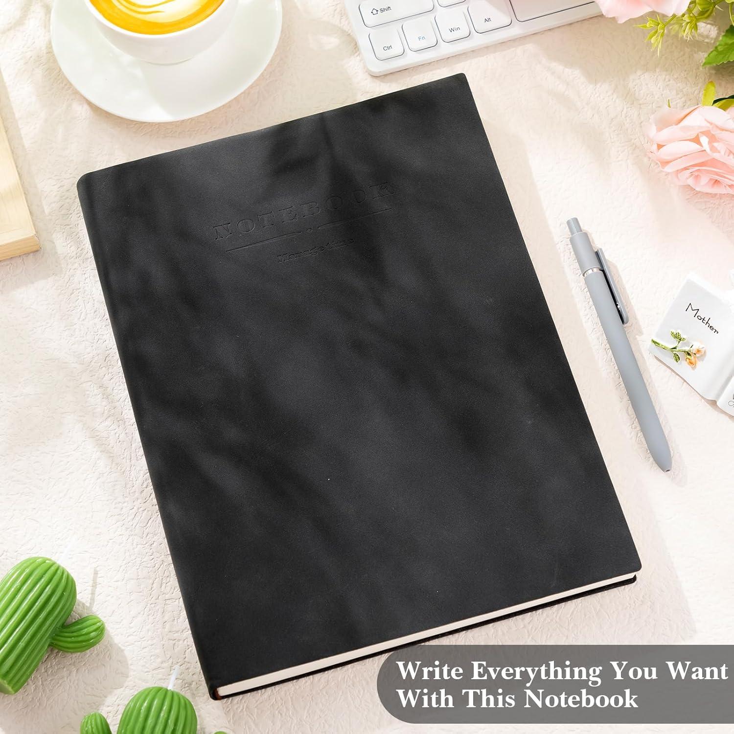 Paquete de 5 Cuadernos A4 SATINIOR 360 Páginas Tapa Dura Negro