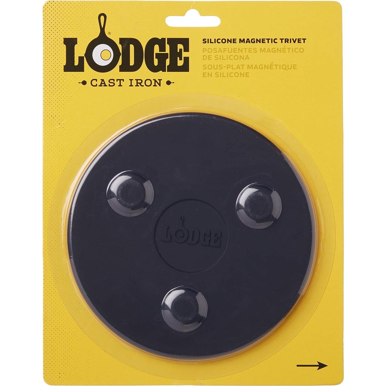 Trivet Magnético de Silicona Lodge 14.6 cm Negro